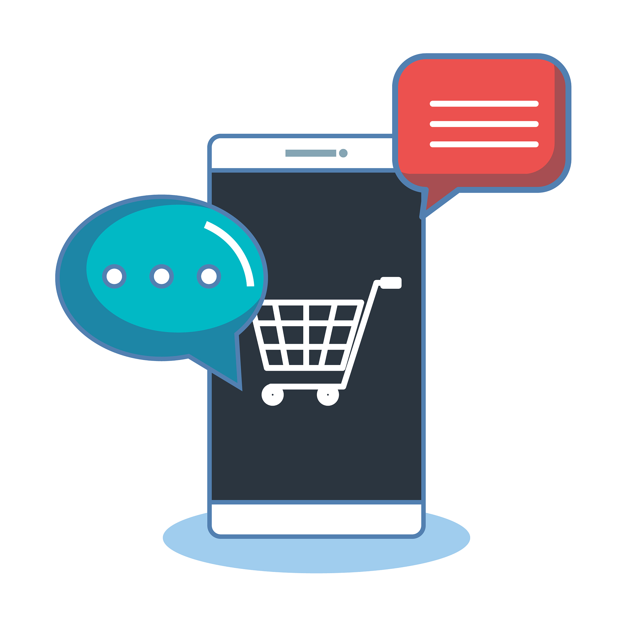shopping online with smartphone digital internet