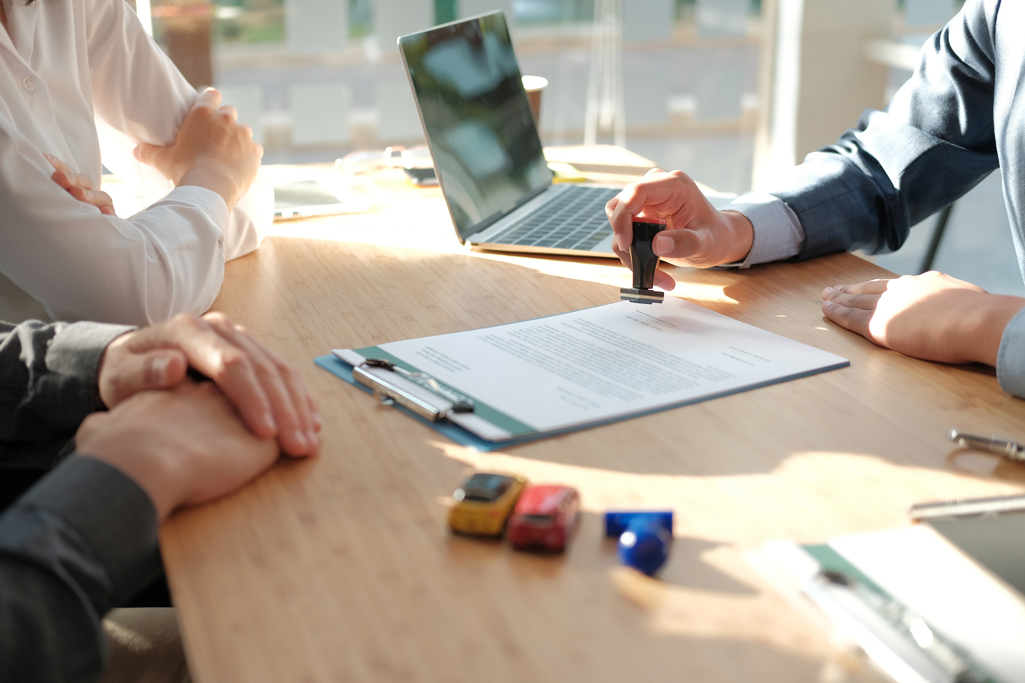 business people working on table