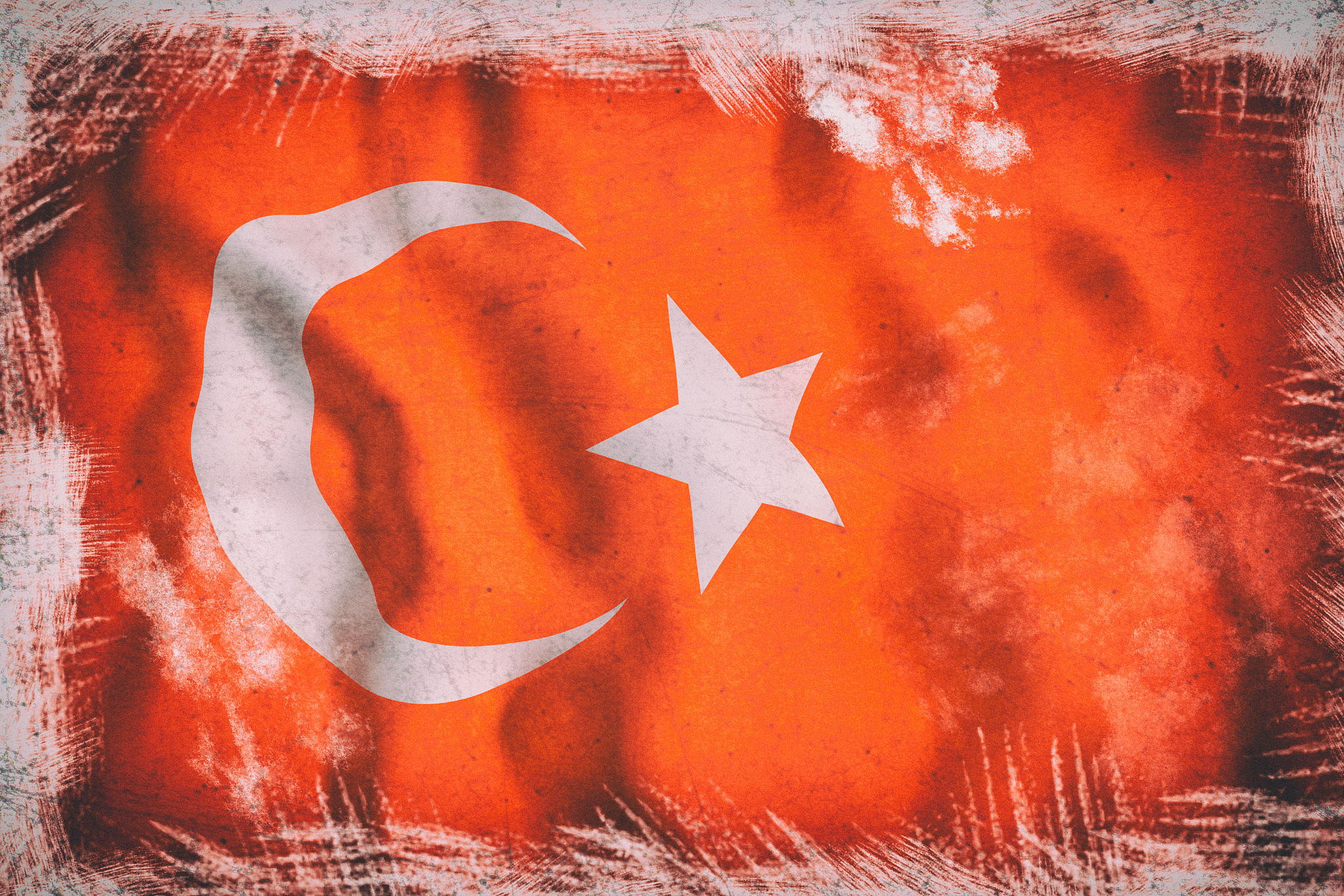 3d rendering of a turkey flag