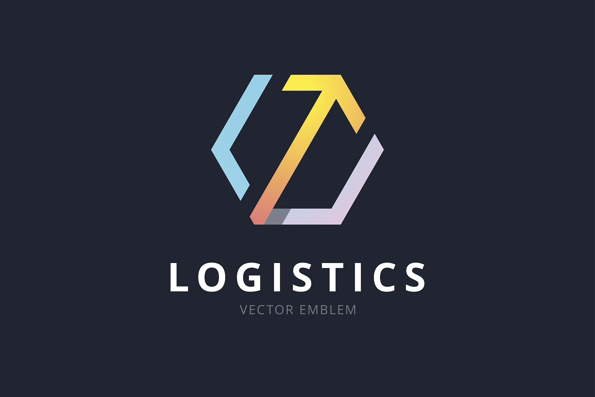 vector sign for logistic company.