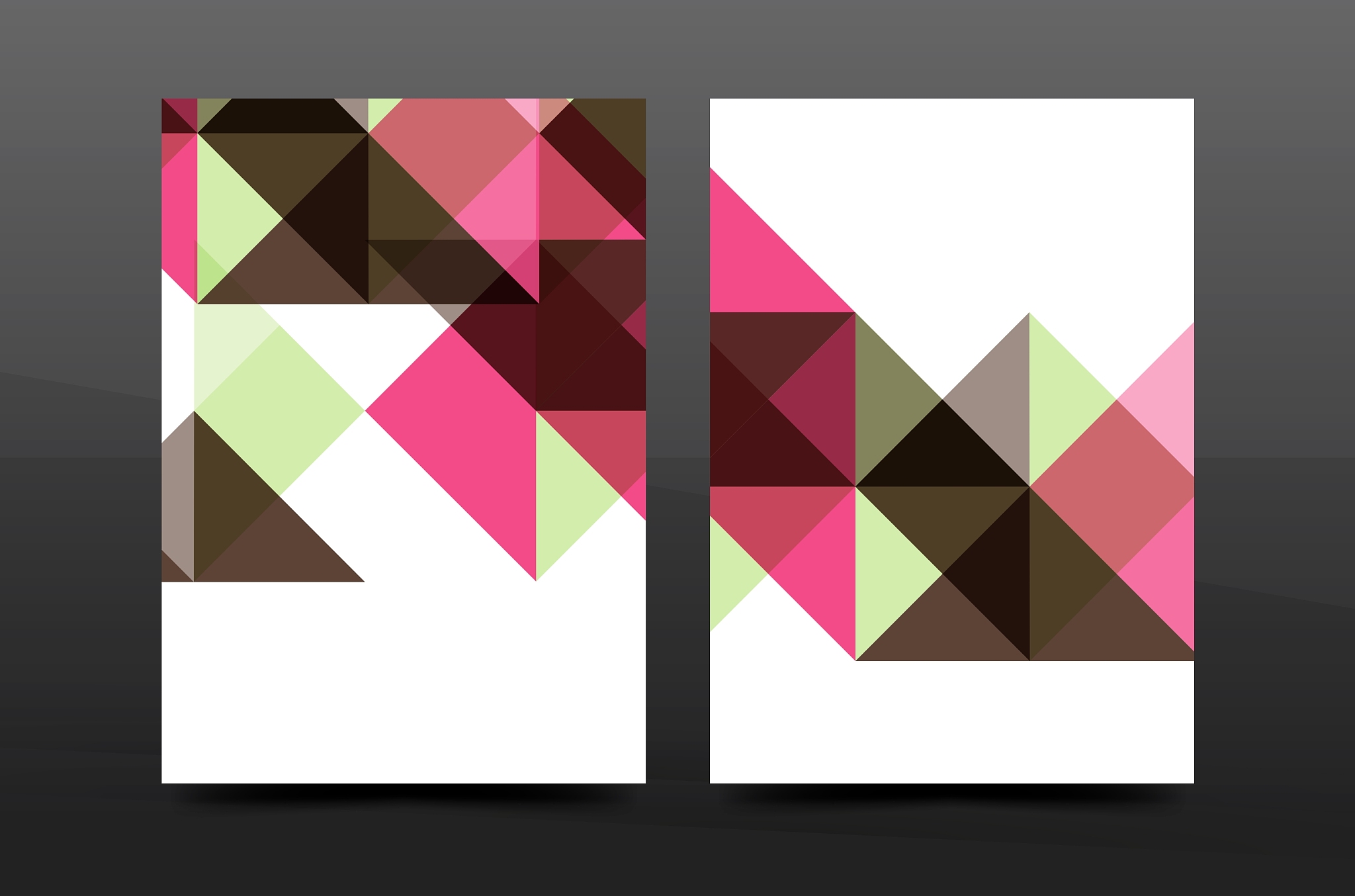 colorful geometry design annual report a4 cover