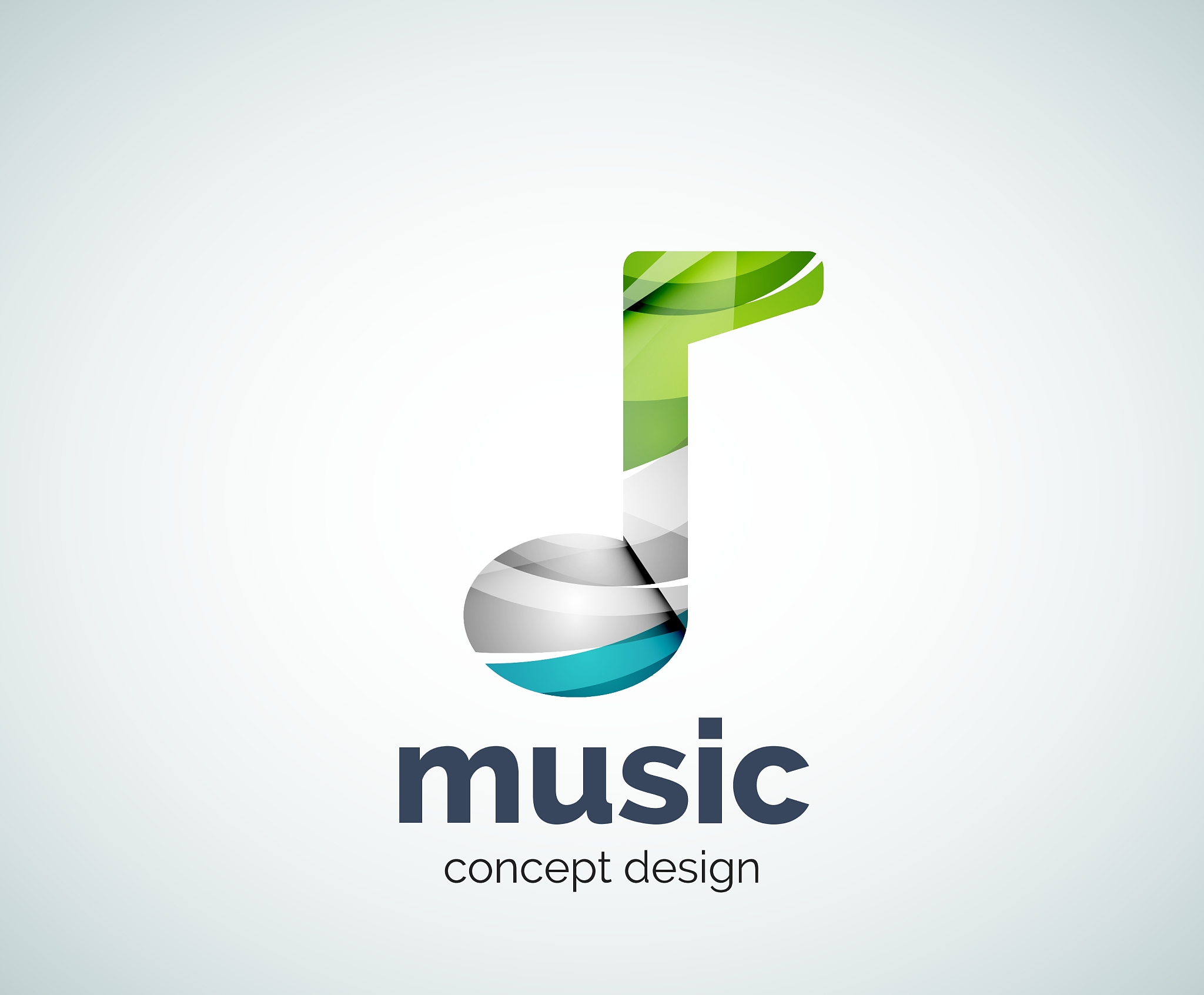 music note logo template