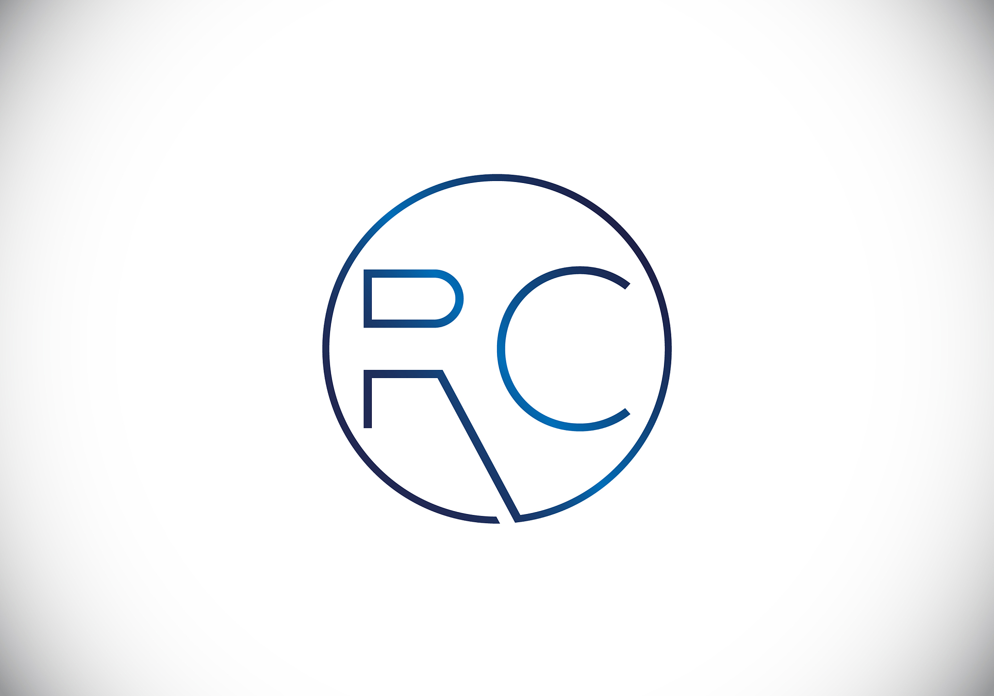 initial monogram letter r c logo design template
