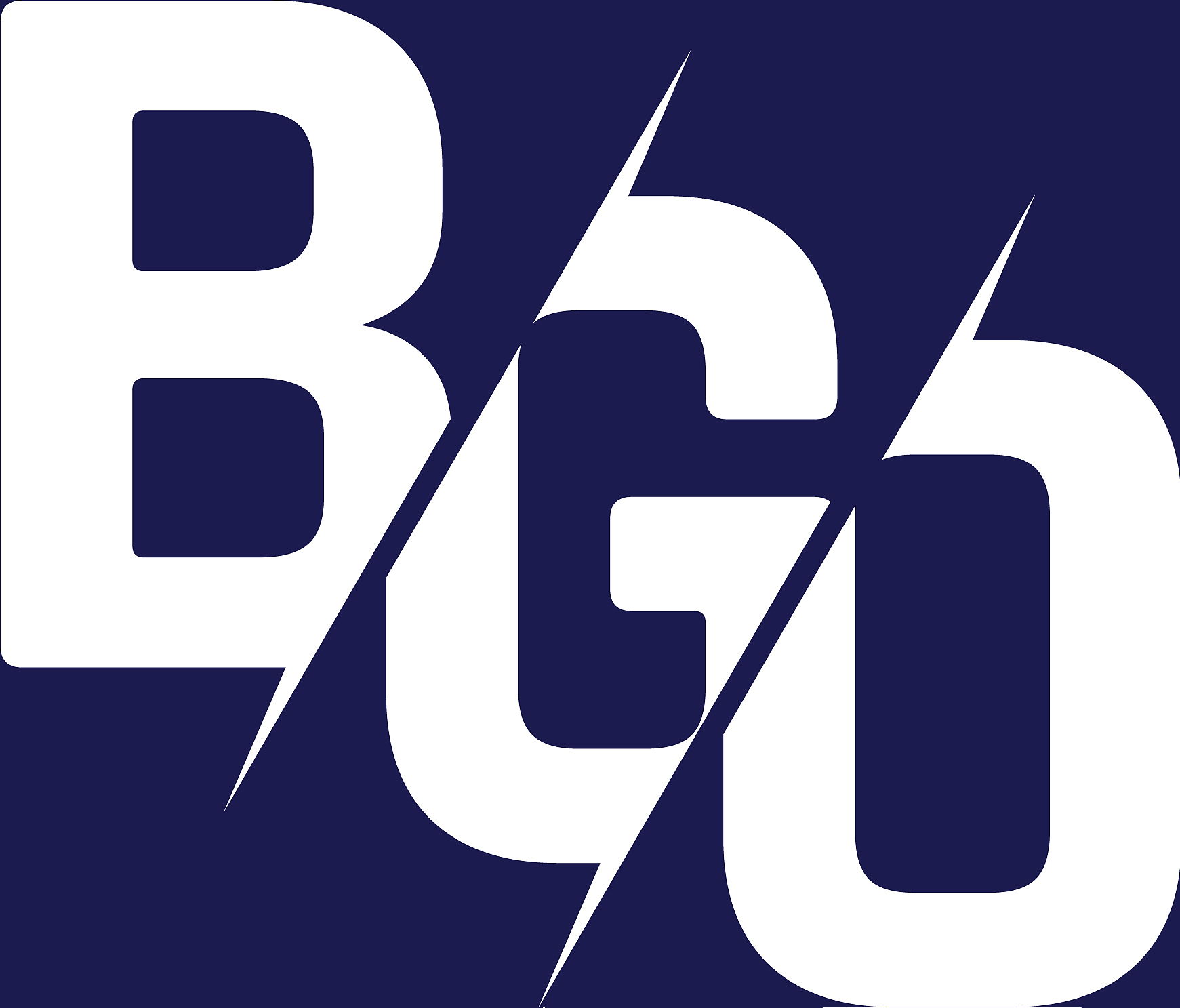 monogram letters initial logo design bgo