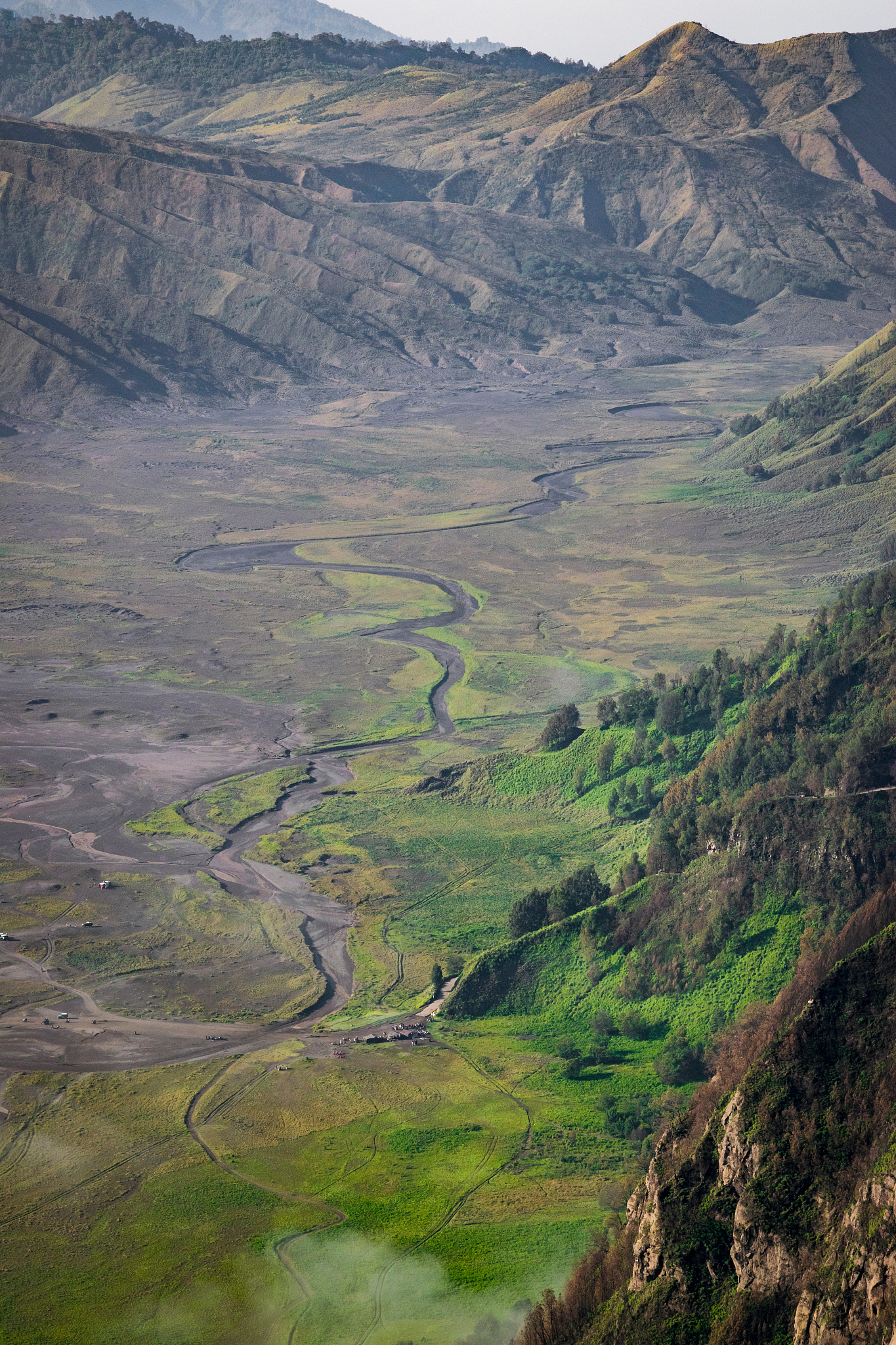 high angle view of valley