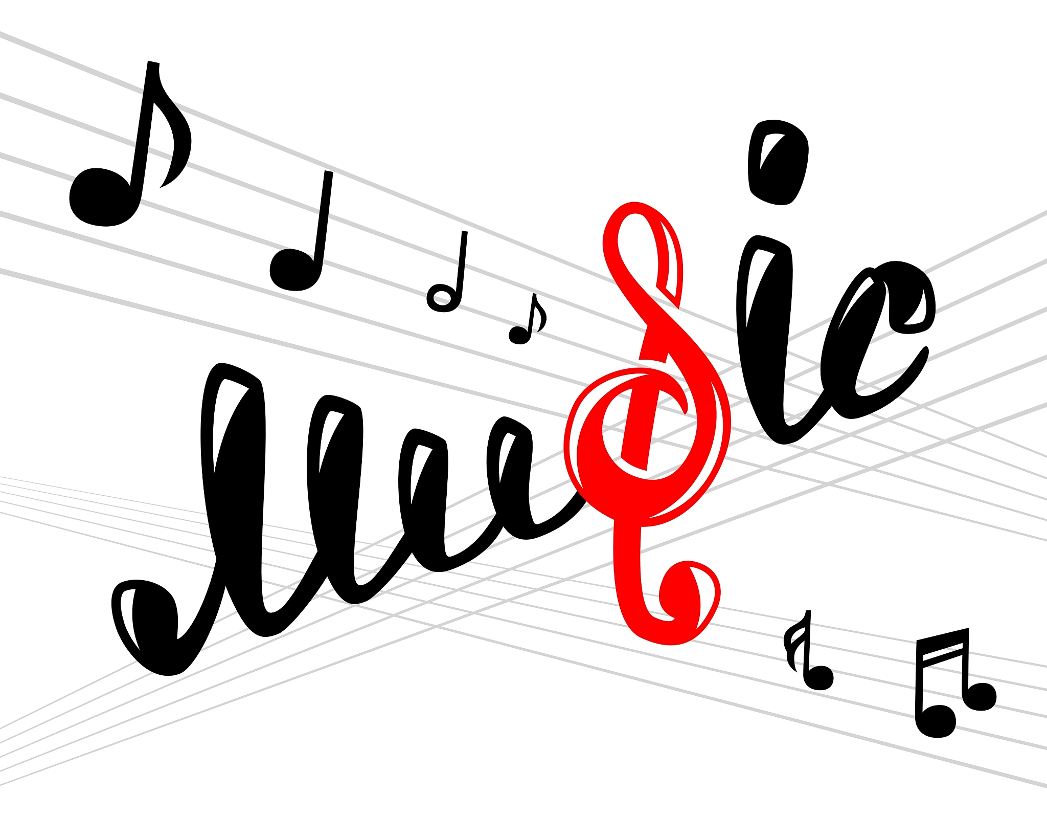 music logo on white