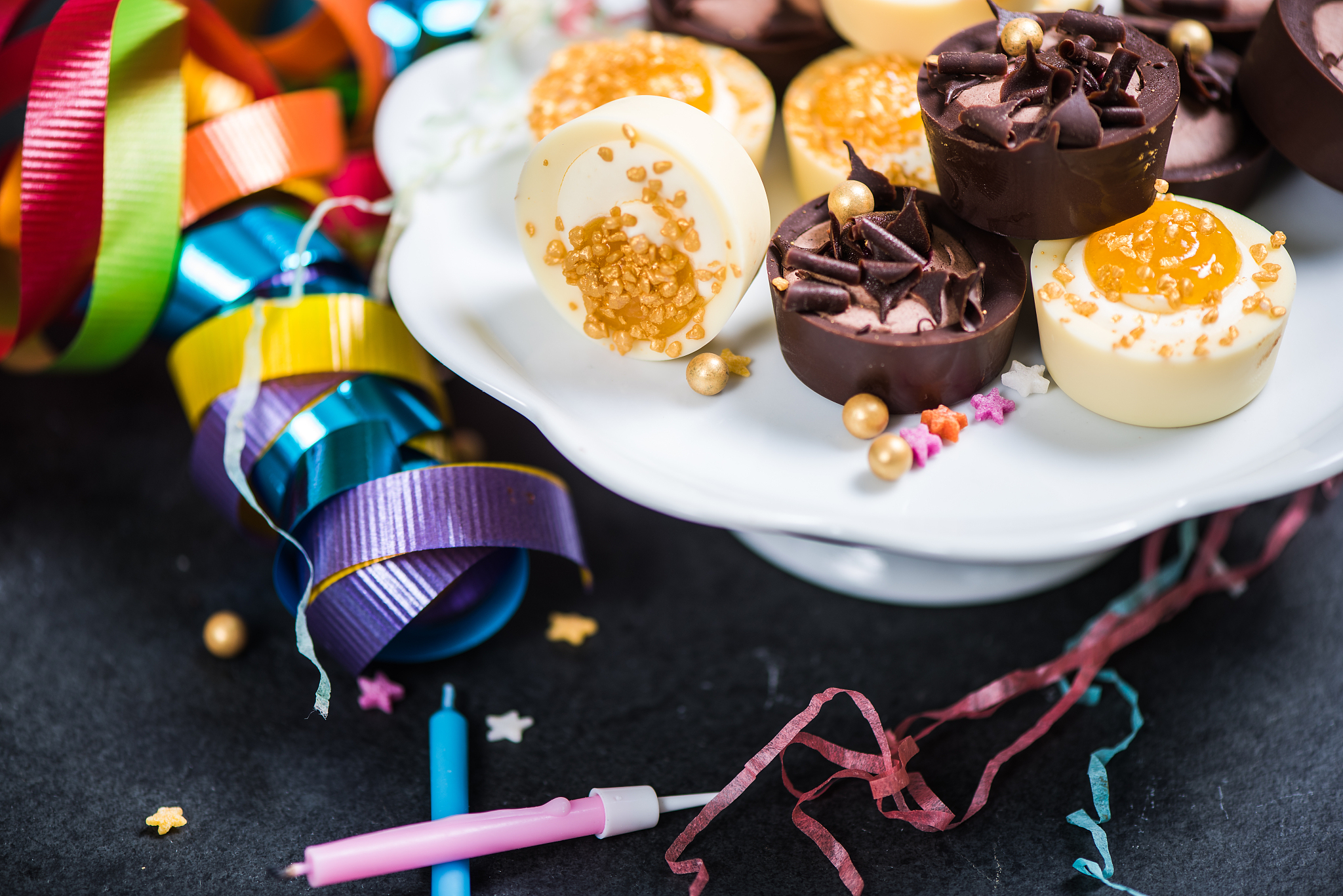 new year or birthday celebration party sweet food