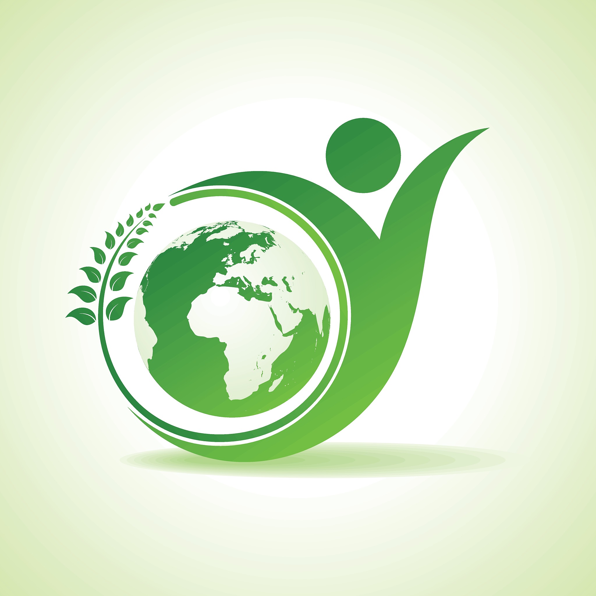eco people celebration icon with leaf and earth design vector
