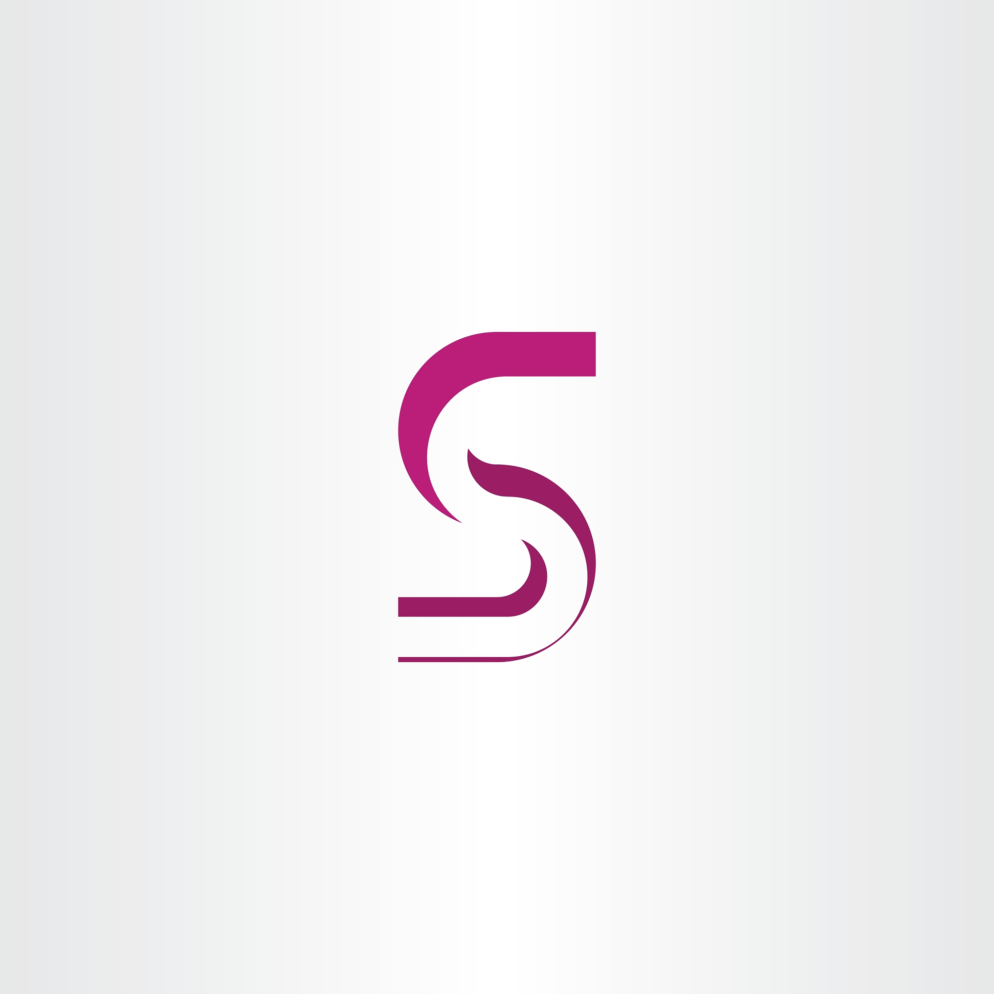 letter s dark magenta logo icon