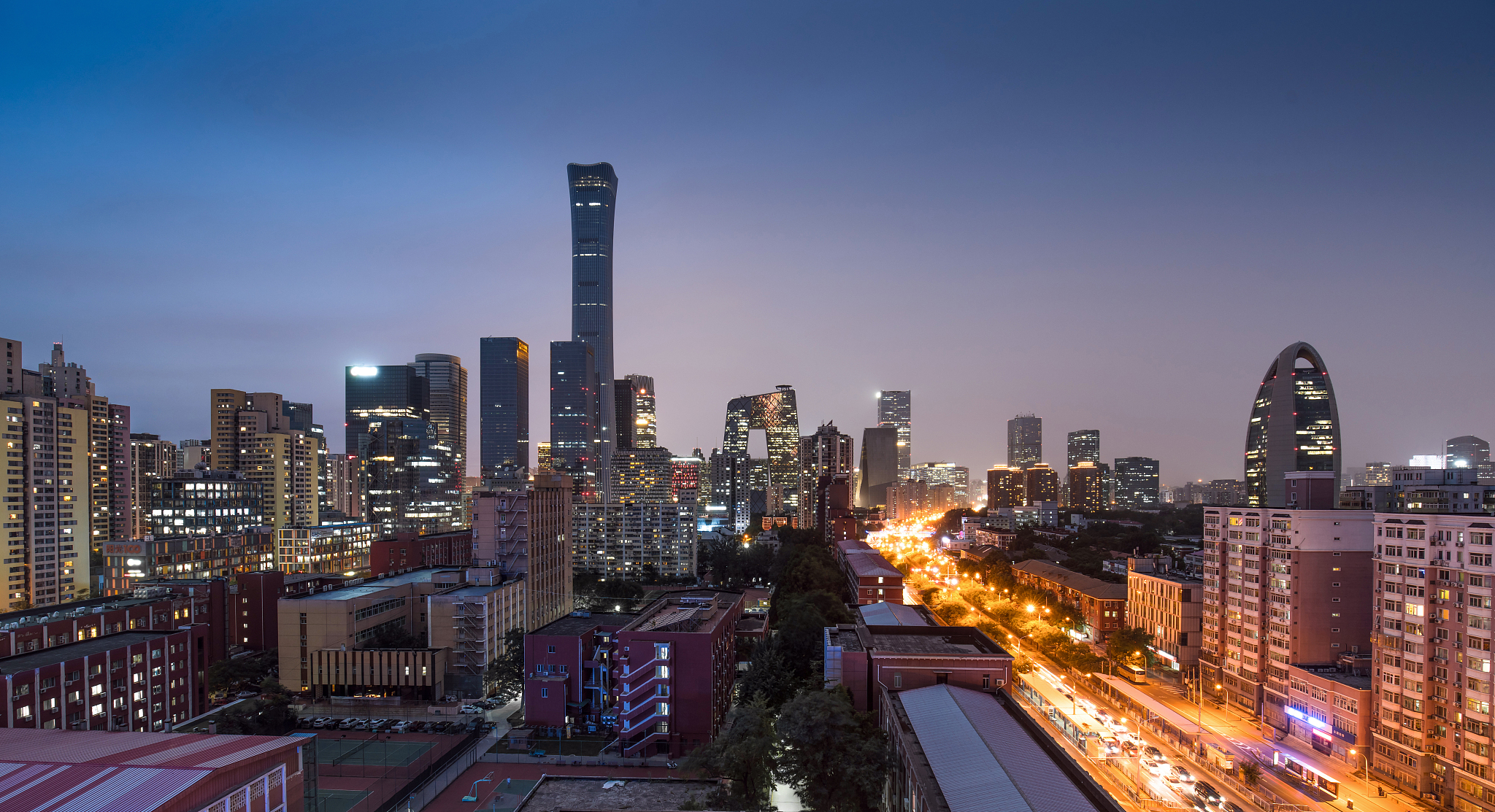 北京国贸cbd城市夜景