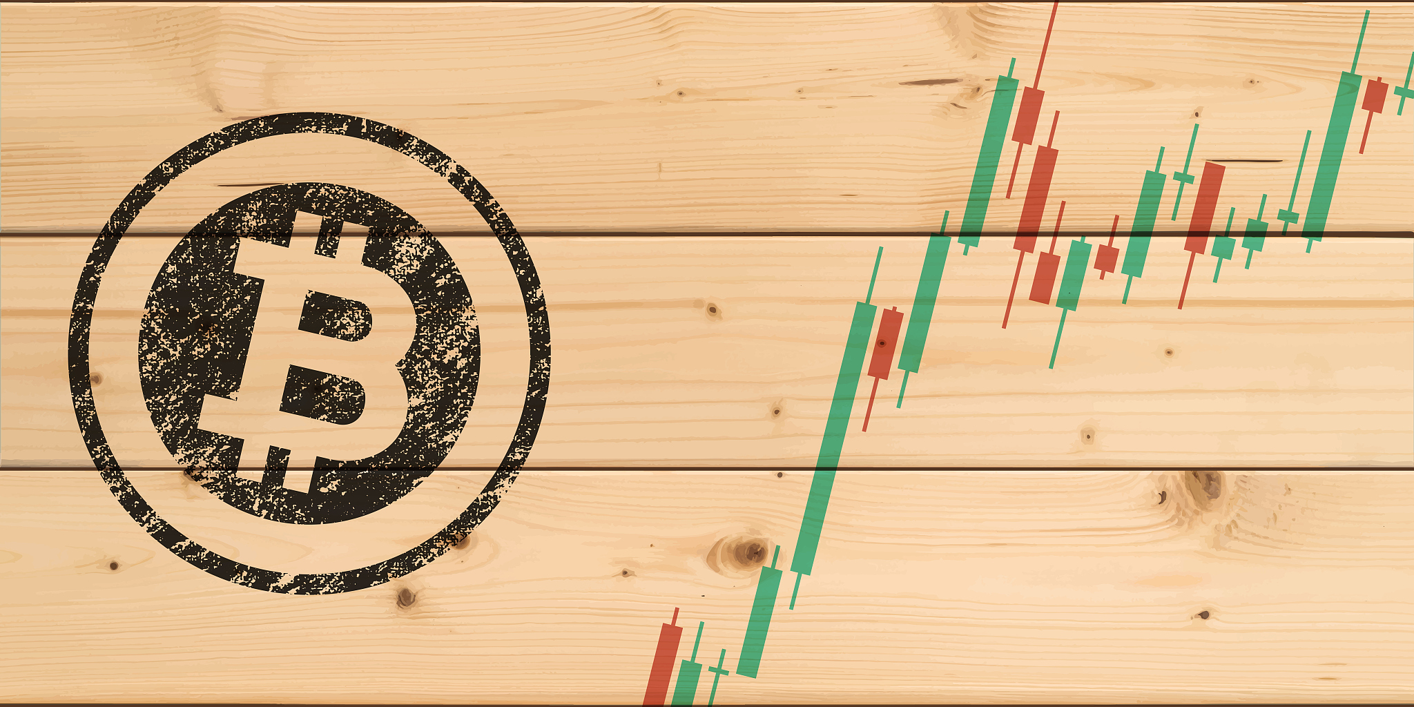 cryptocurrency concept [bitcoin chart on the plank]
