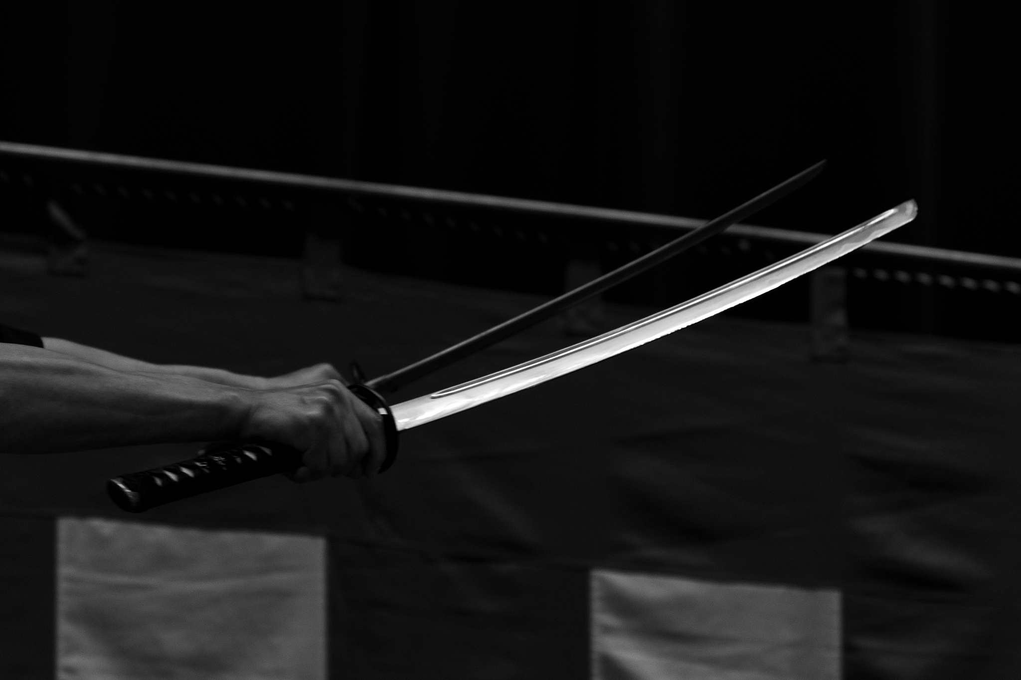 demonstration of japanese tarditional sword