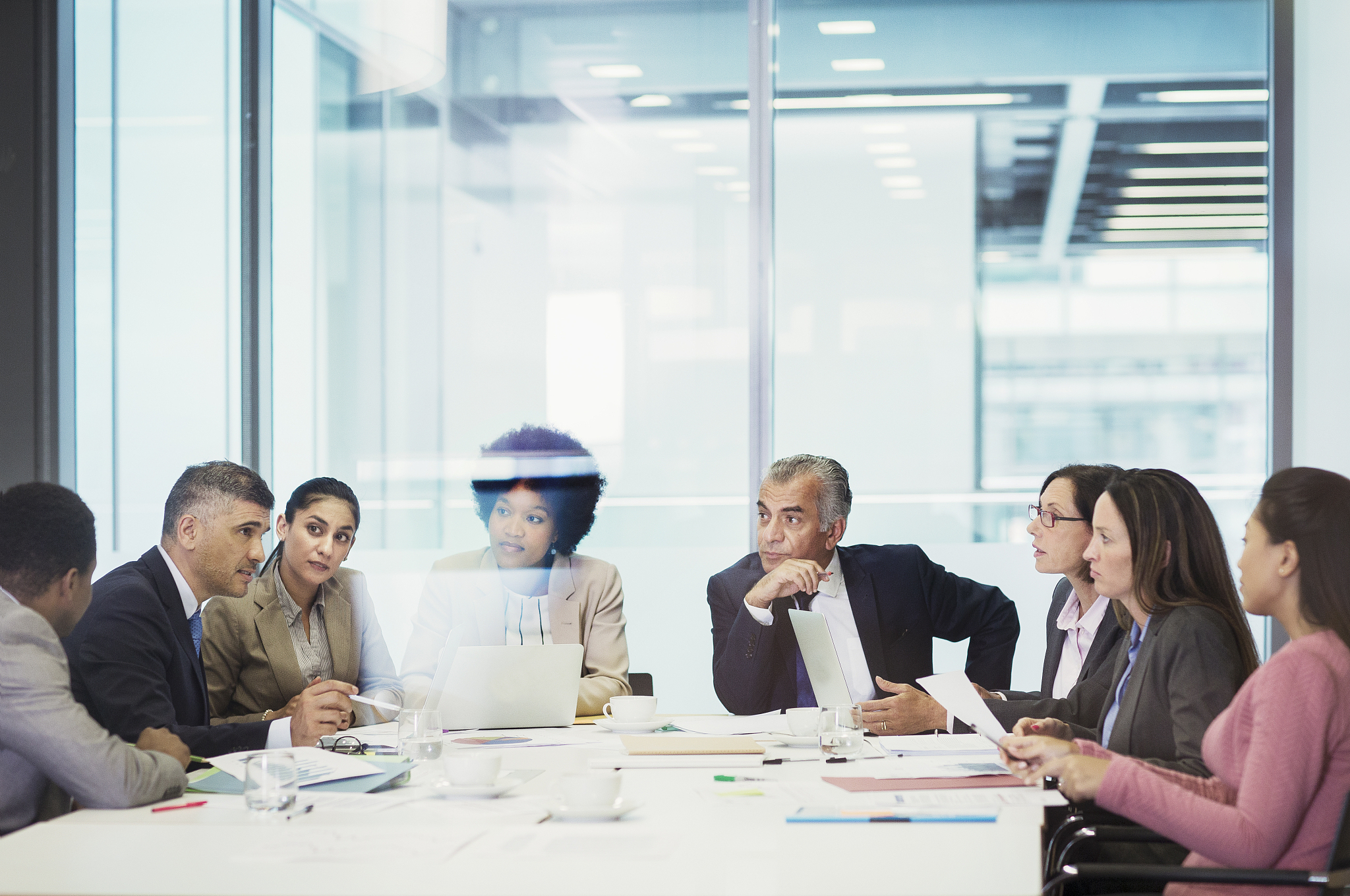 business people talking in conference room meeting