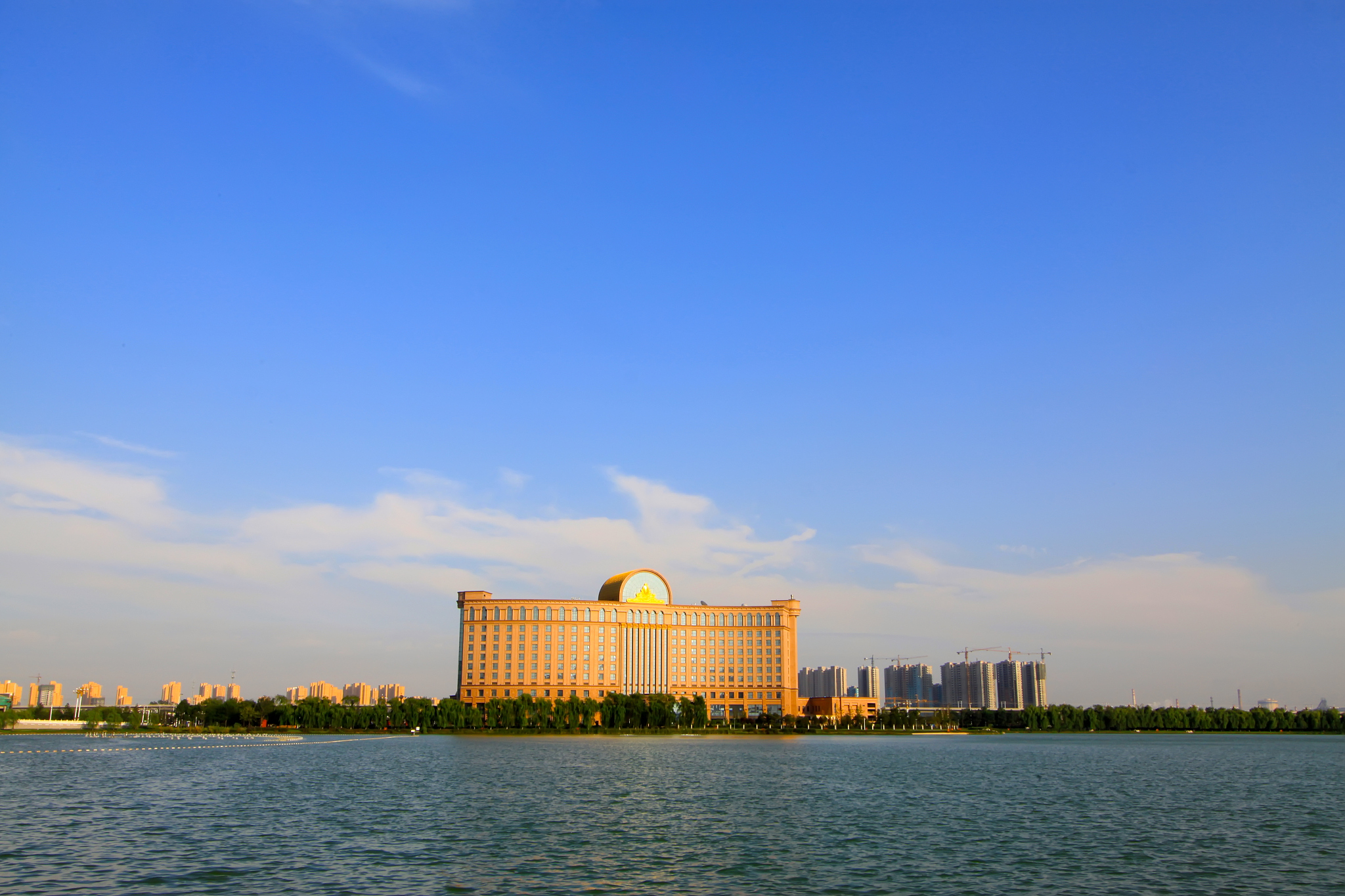 luxury building under the blue sky, china