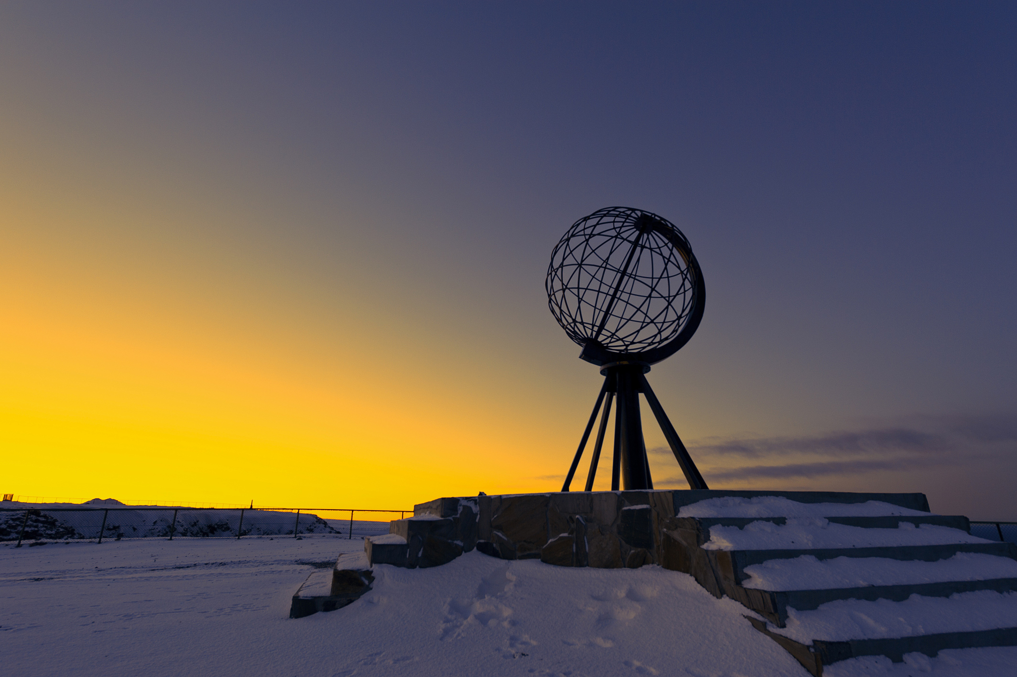 north cape, norway at the northernmost point of europe