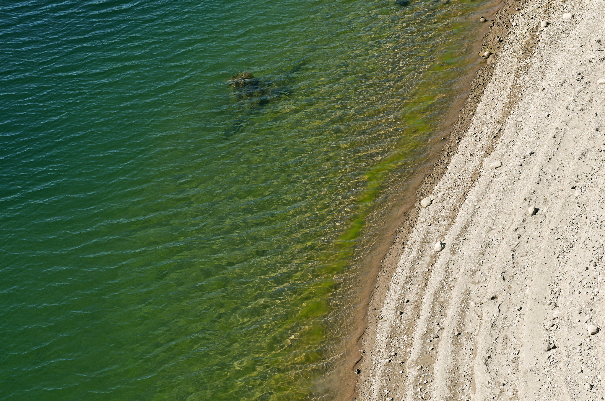 low water due to drought in lake