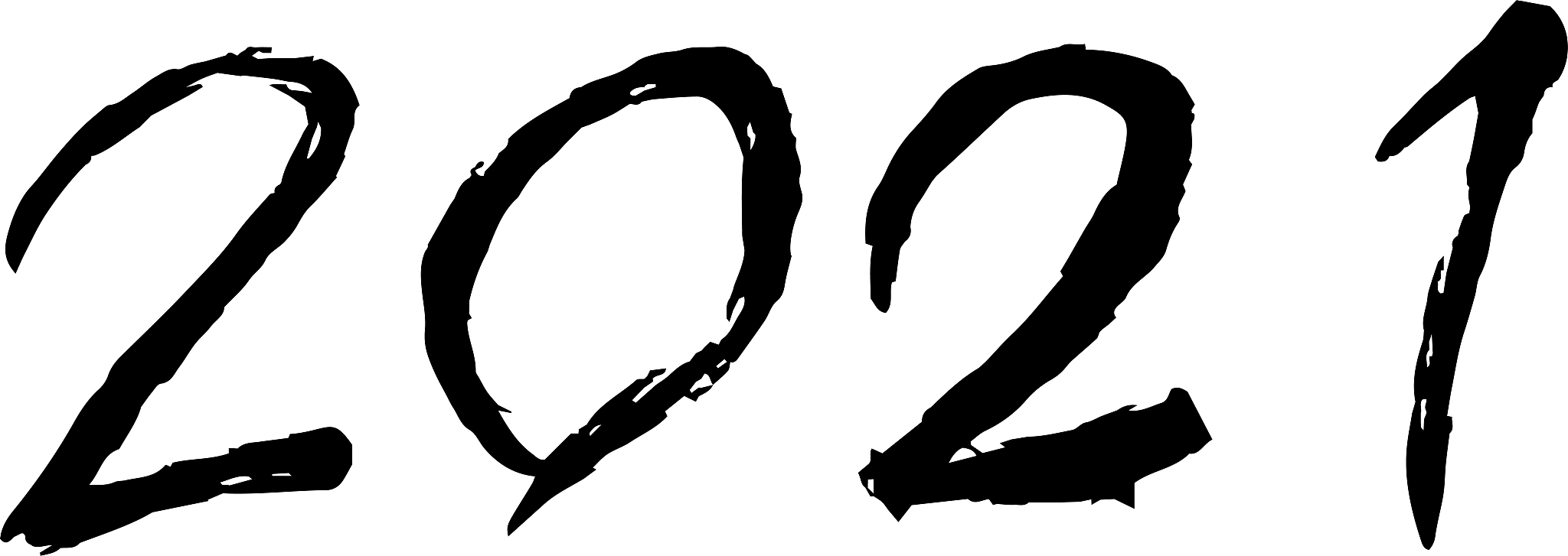 new years cards 2021 character with a brush