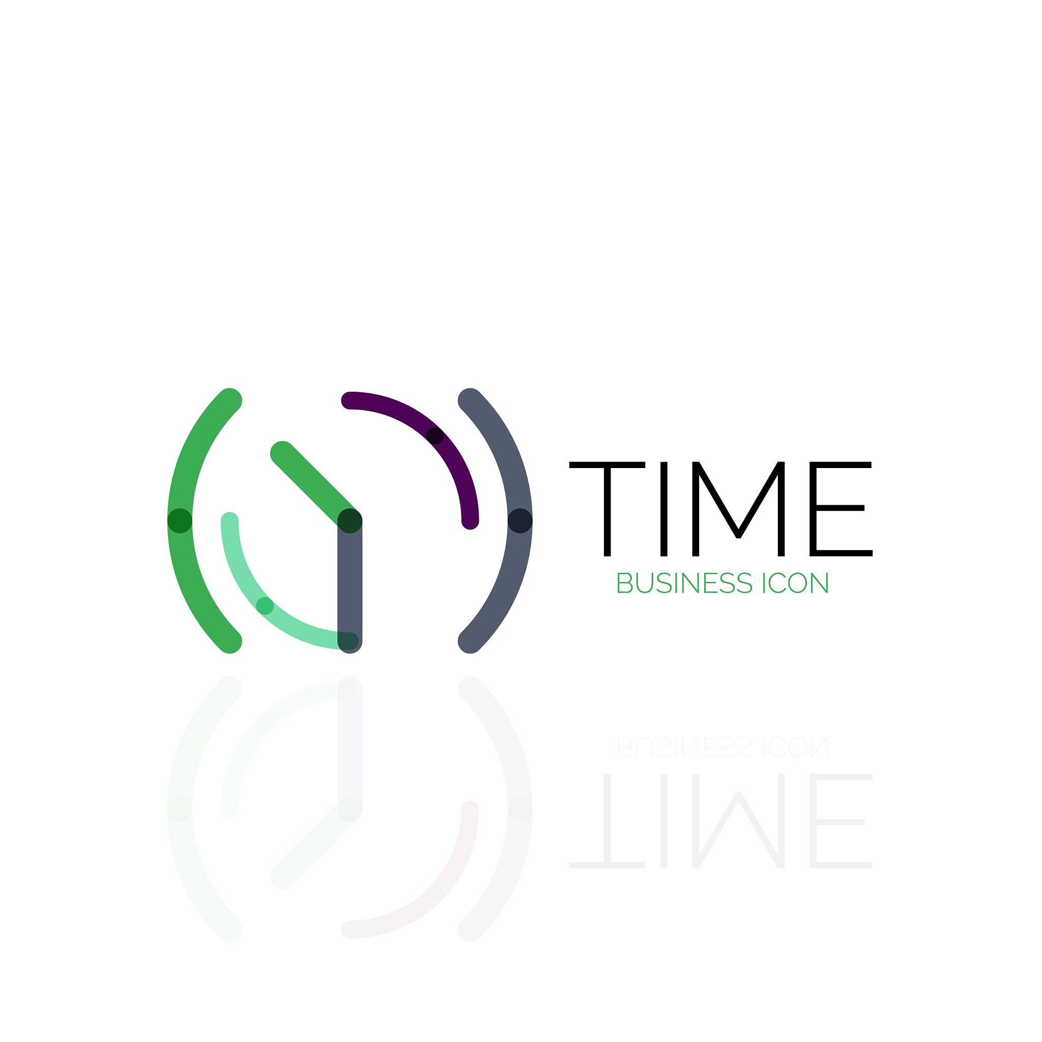 abstract logo idea time concept or clock
