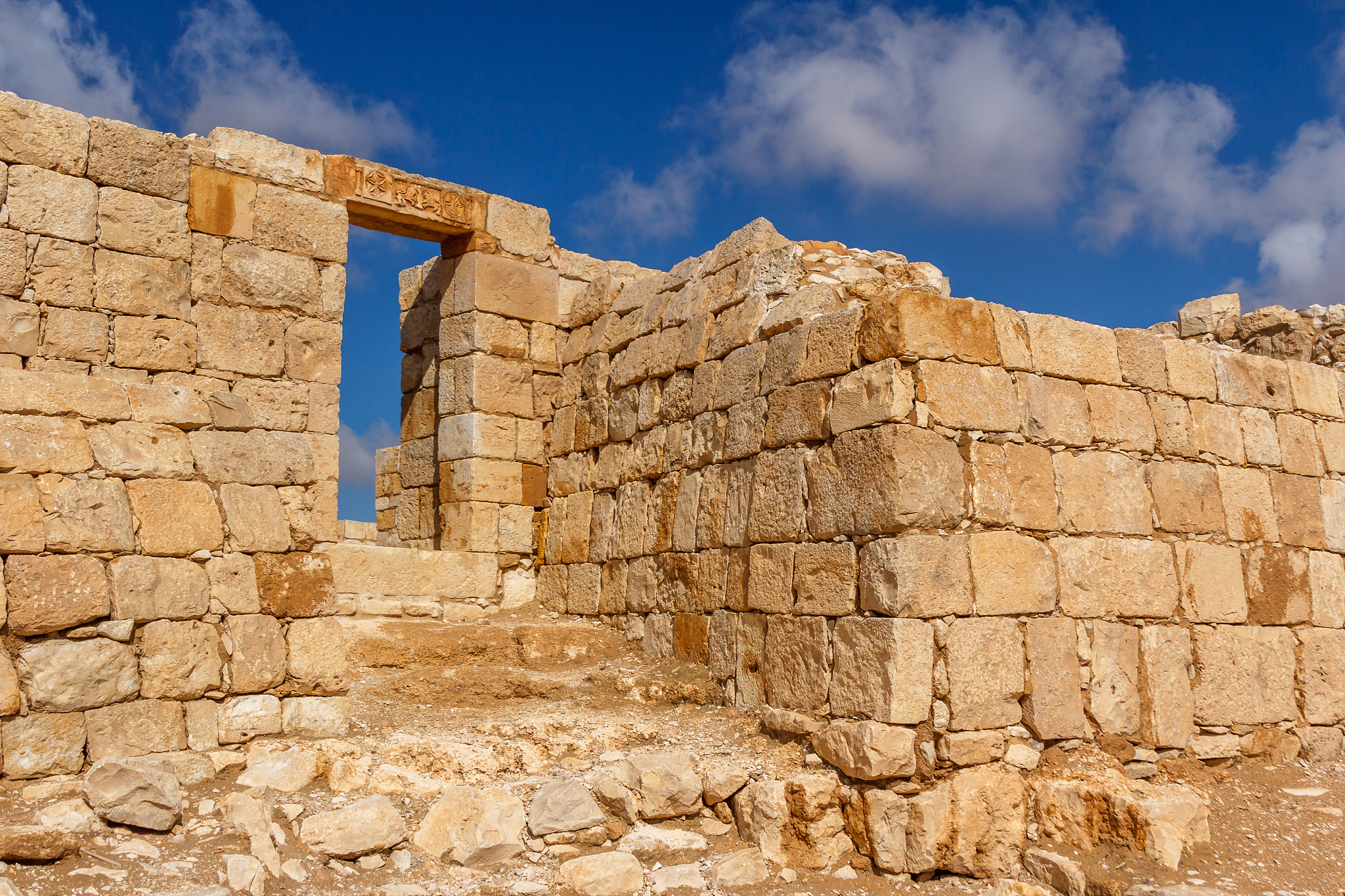 ruins of the ancient avdat settlement, negev, israel
