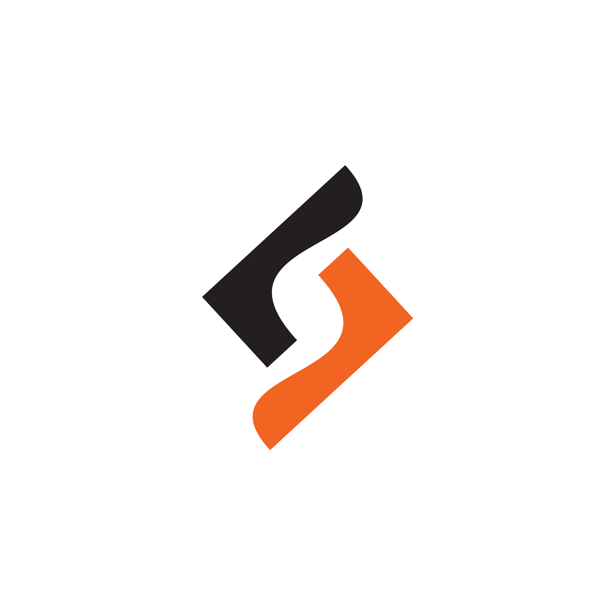 s letter initial icon logo design template