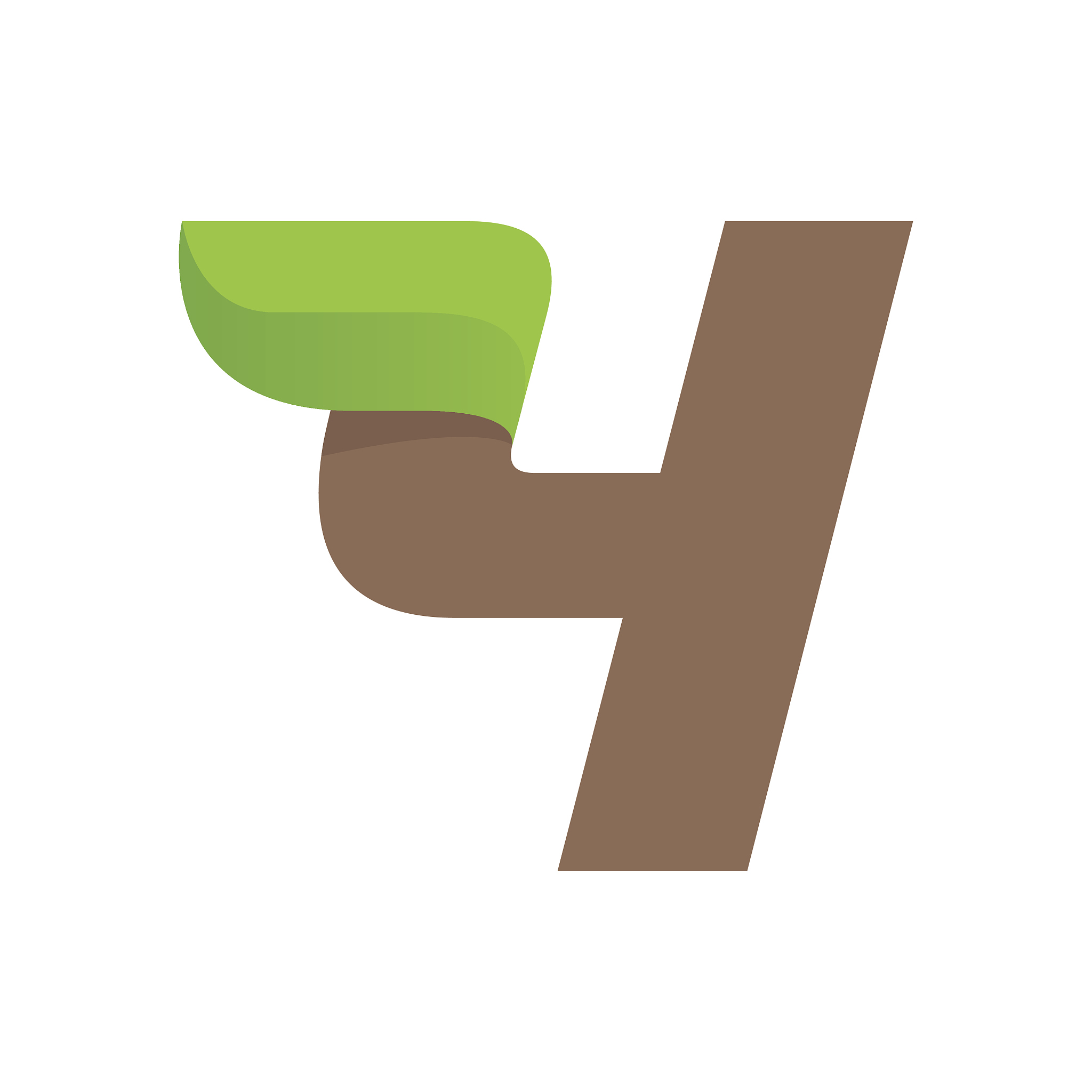 number four icon with speed green leaves.