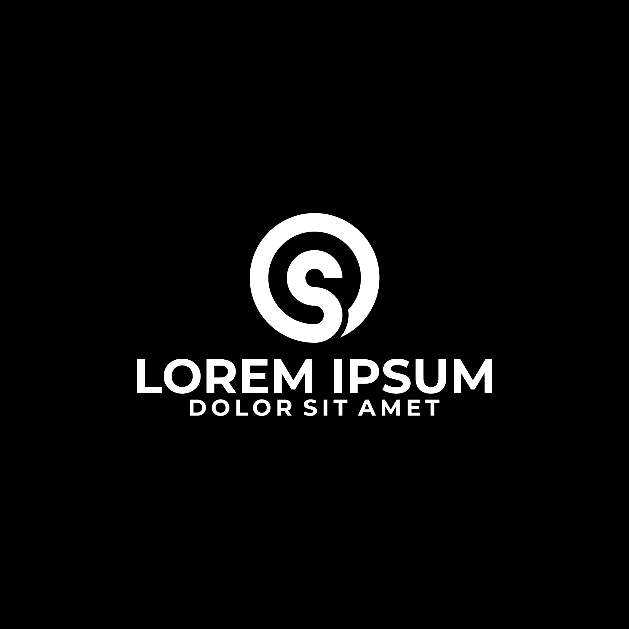 initial letter s logo template with geometric icon