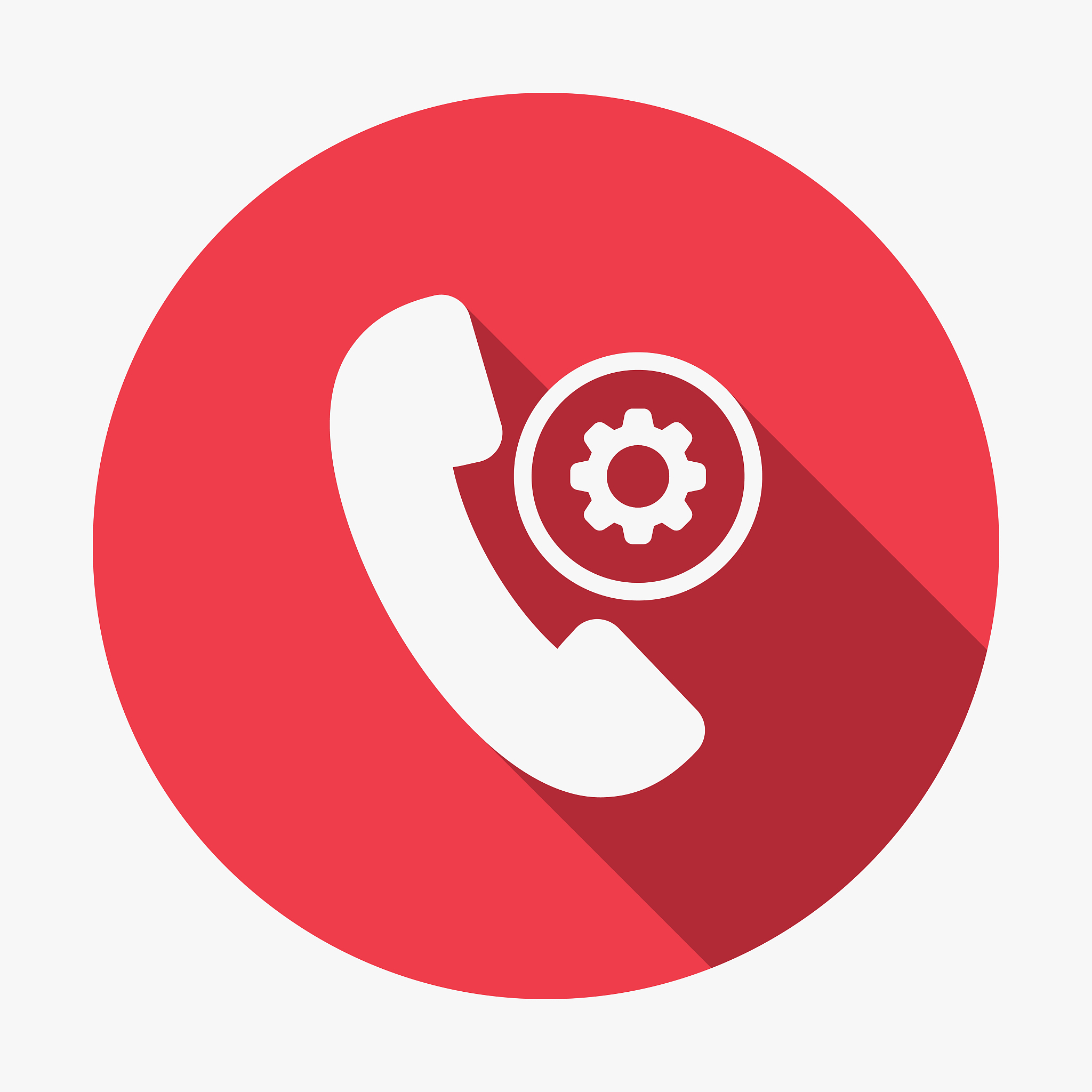 phone call icon, technology icon with settings sign. phone call 