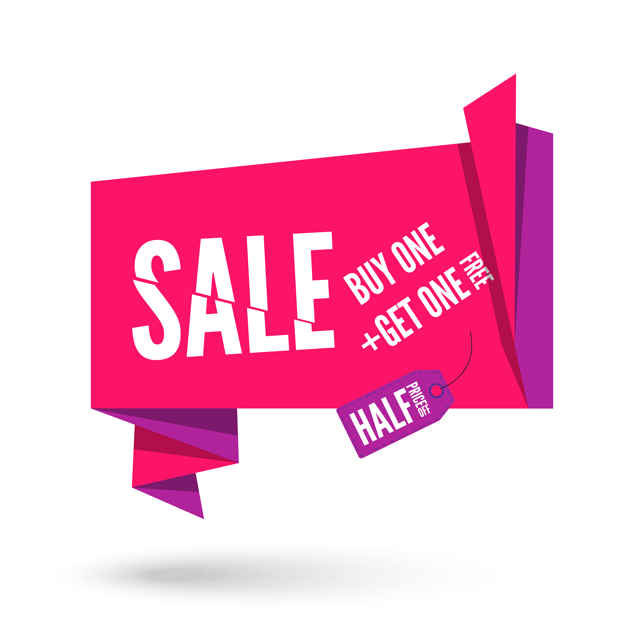 origami paper folded web banner