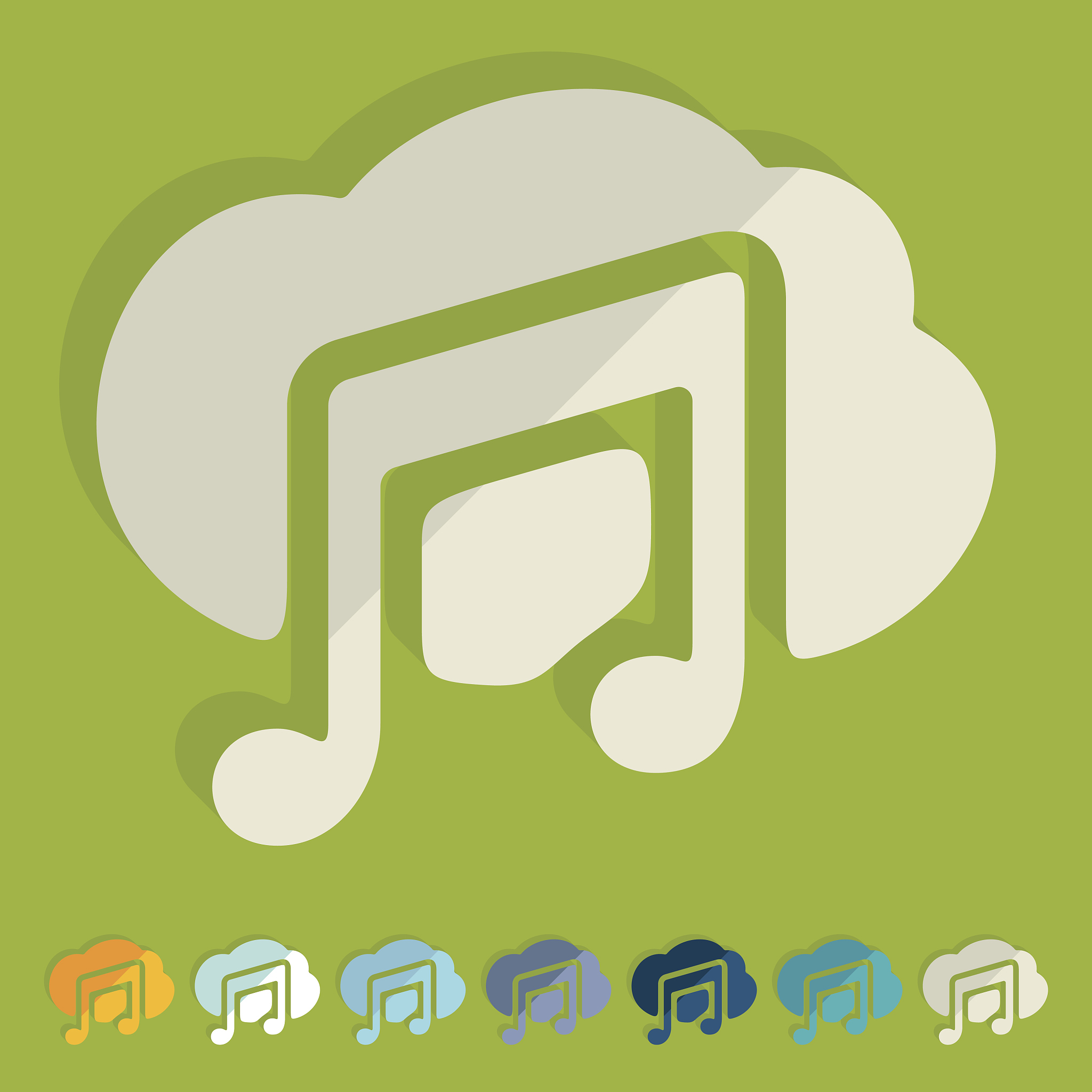 flat design: musical note