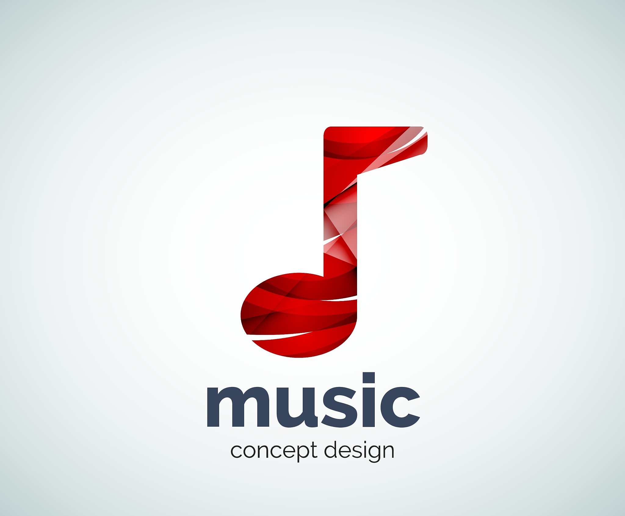 music note logo template