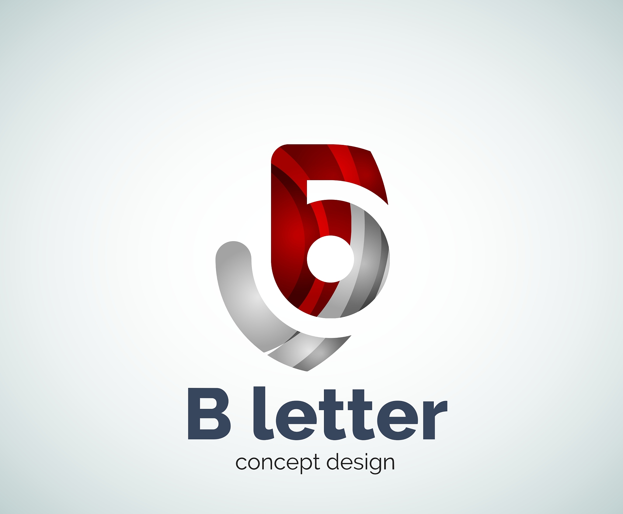 b letter concept logo template