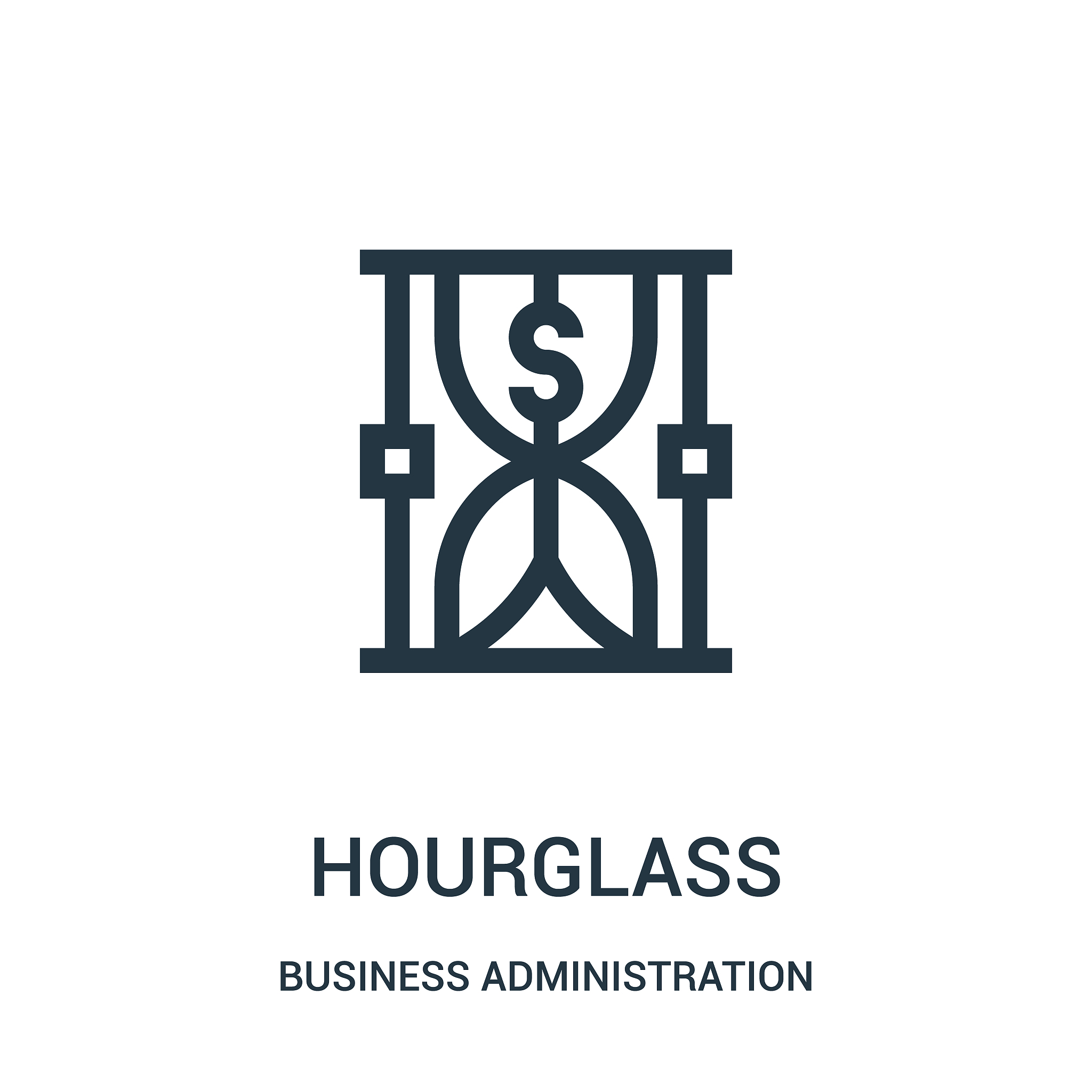 hourglass icon vector from business administration collection. t