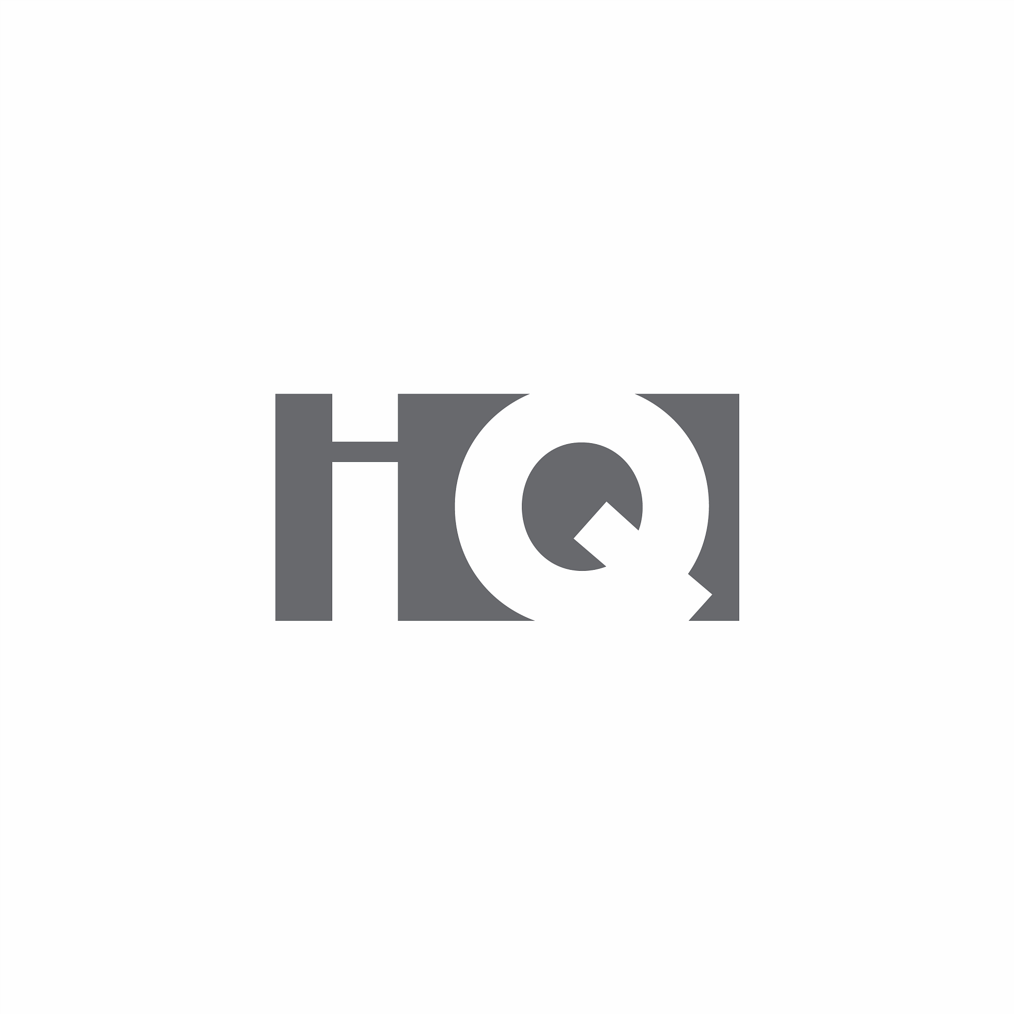 iq logo monogram with negative space style design