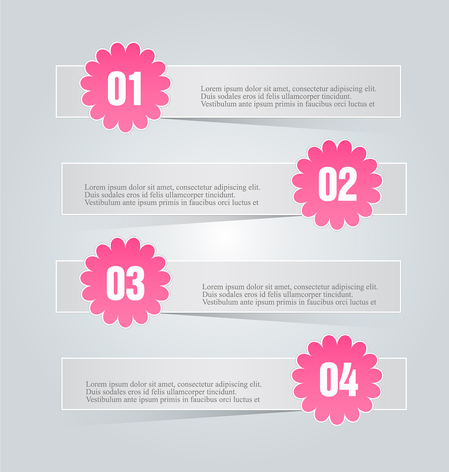 business infographics template pink color