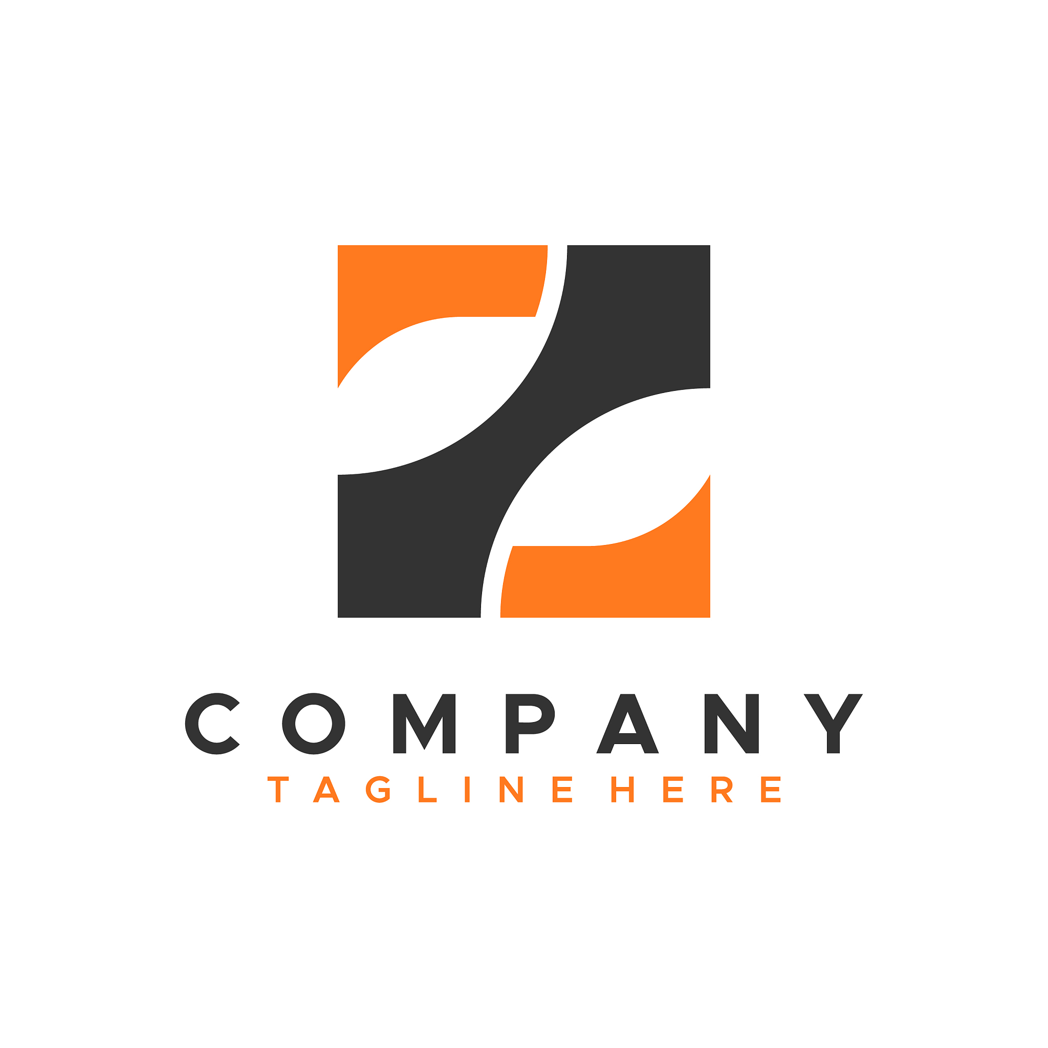 letter z logo abstract square logo design