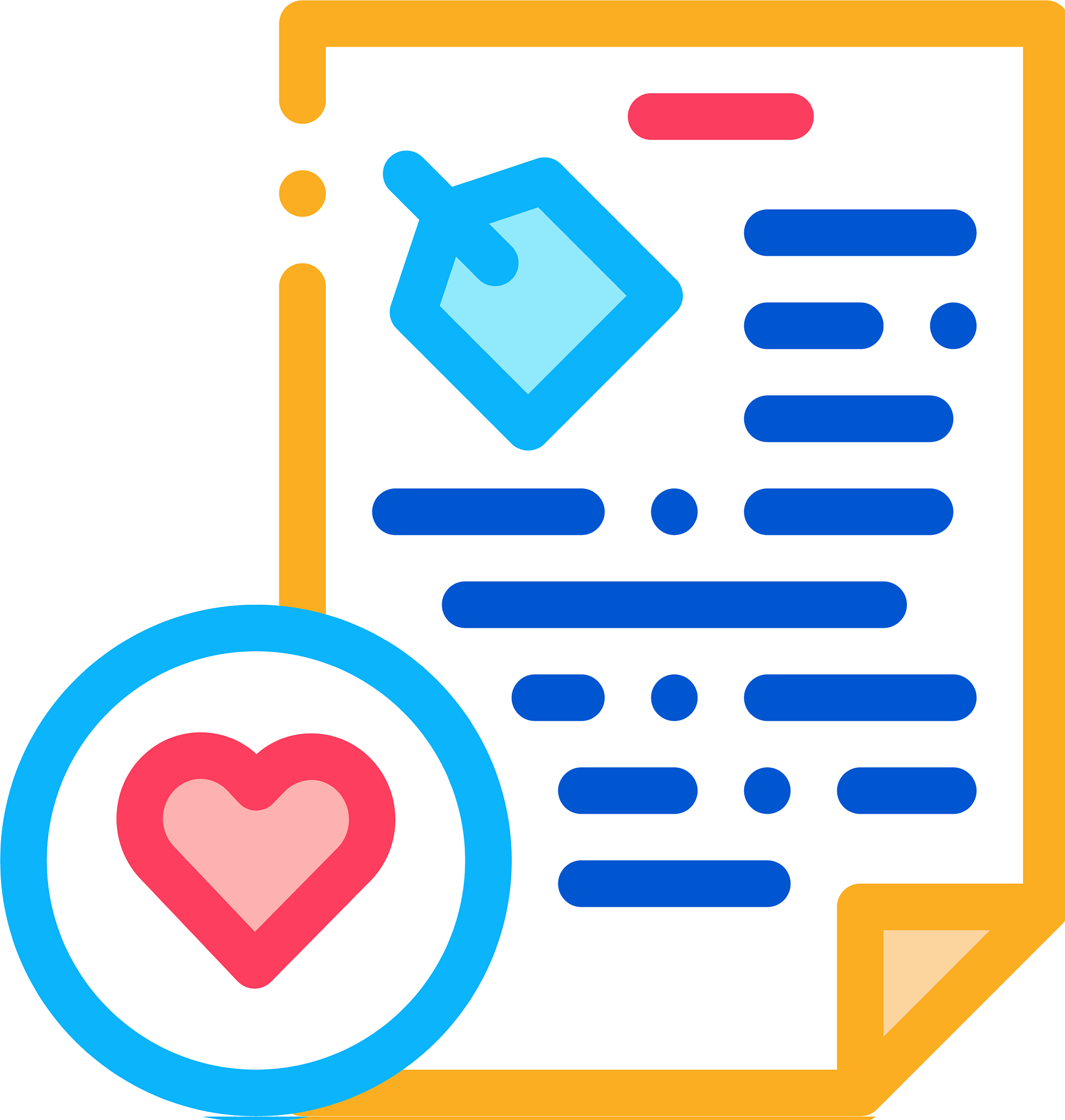 document heart icon outline