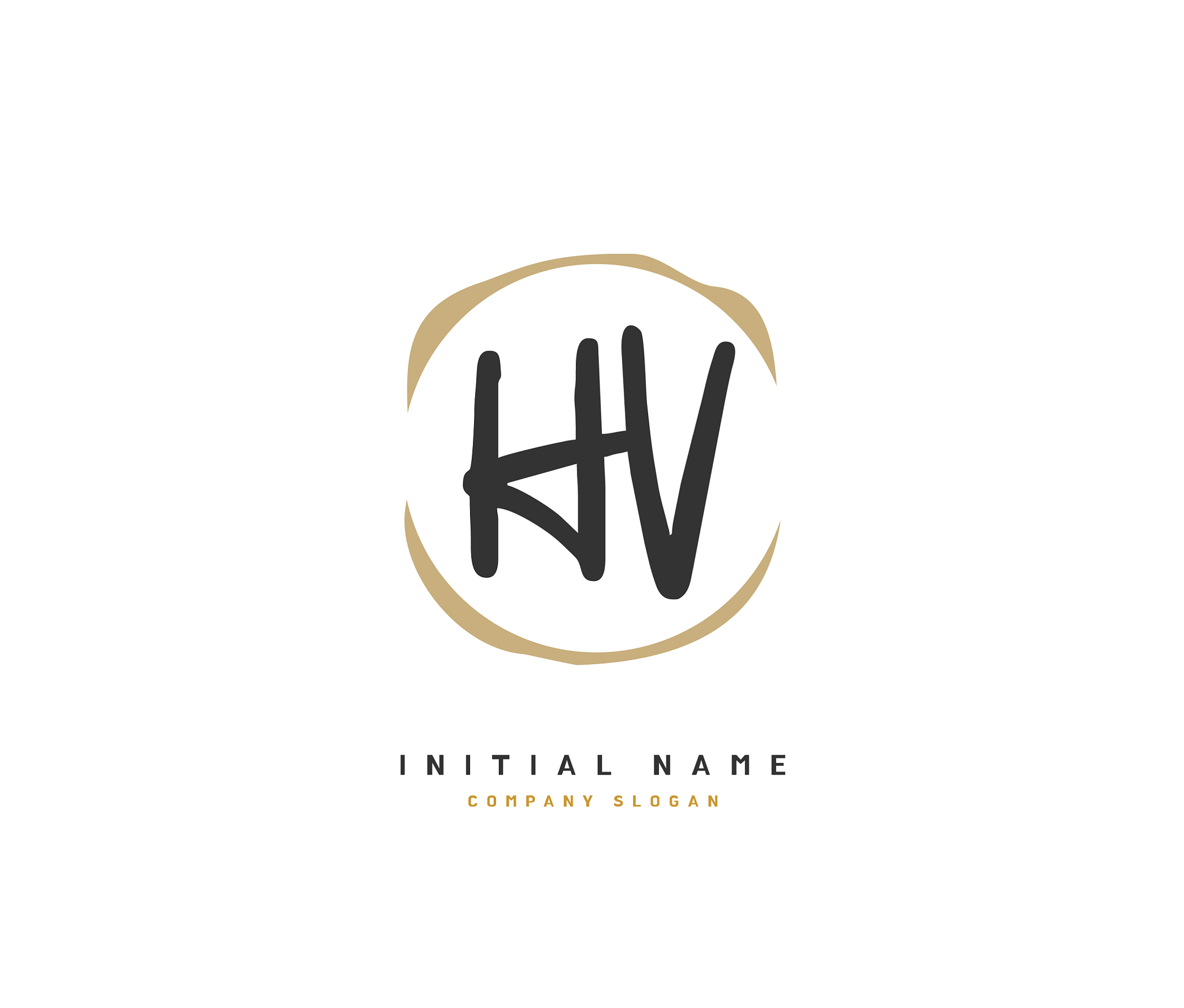 h v hv beauty initial logo handwriting logo of