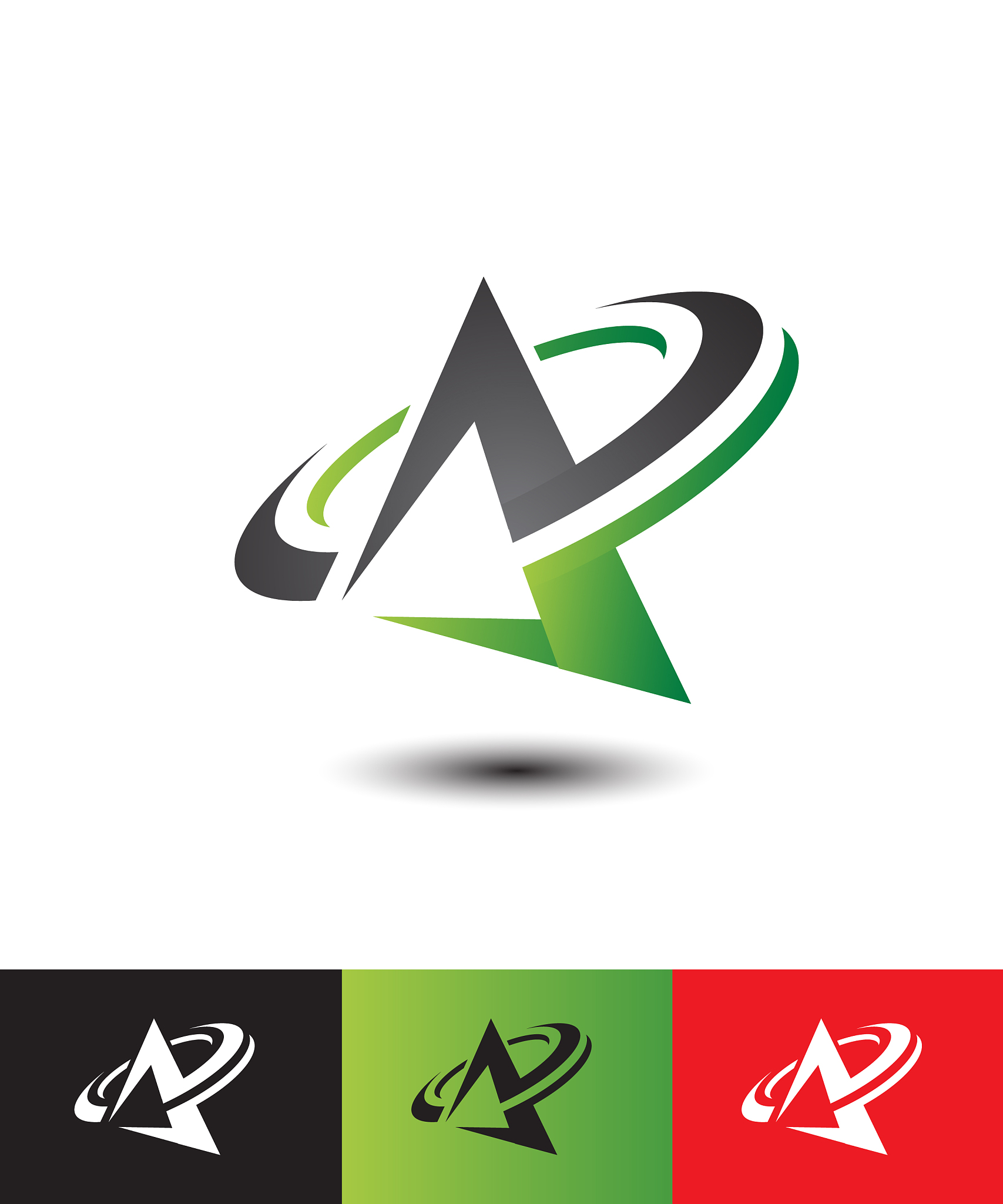 abstract initial letter a logo
