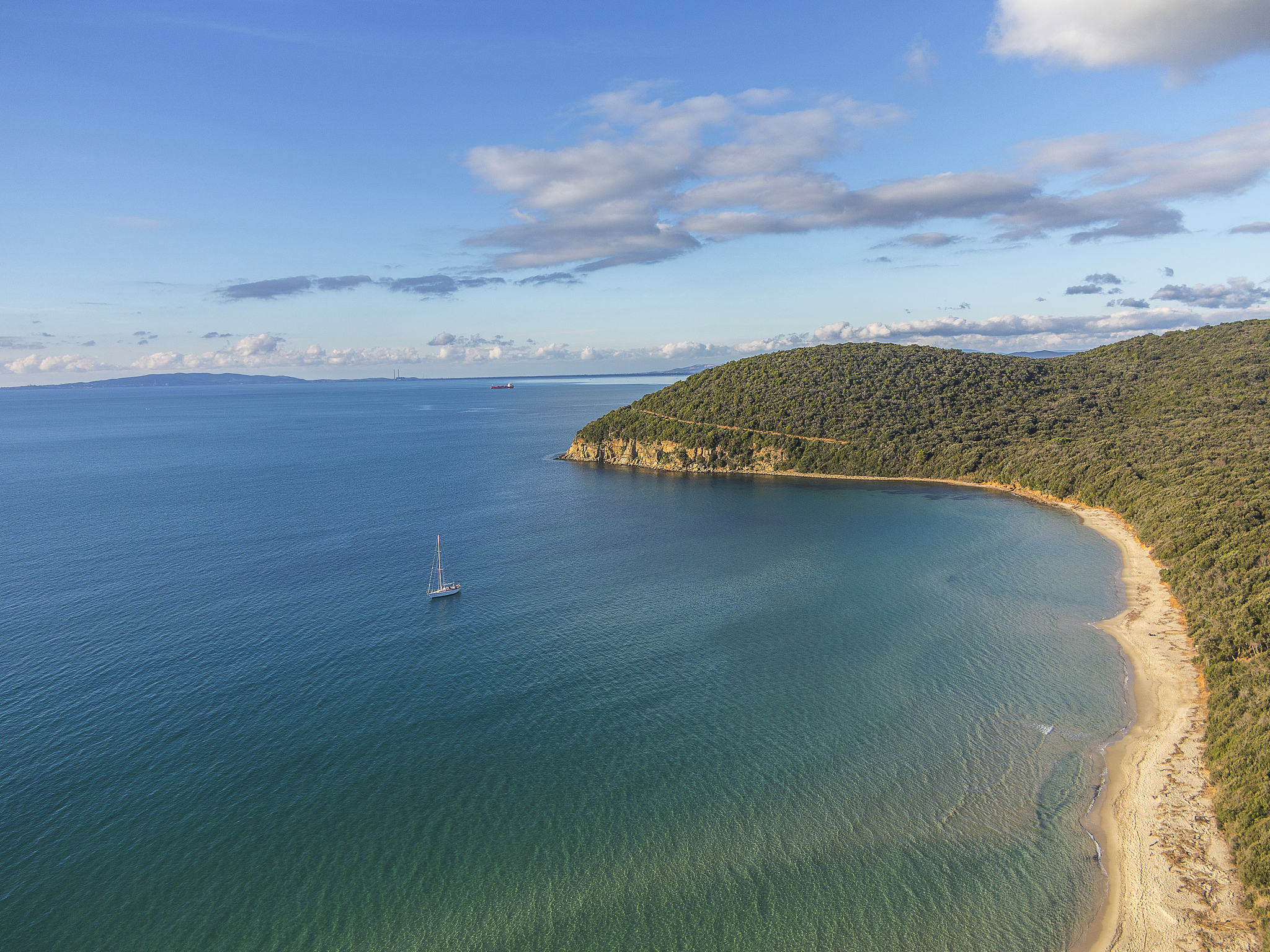 cala violina, drone air view