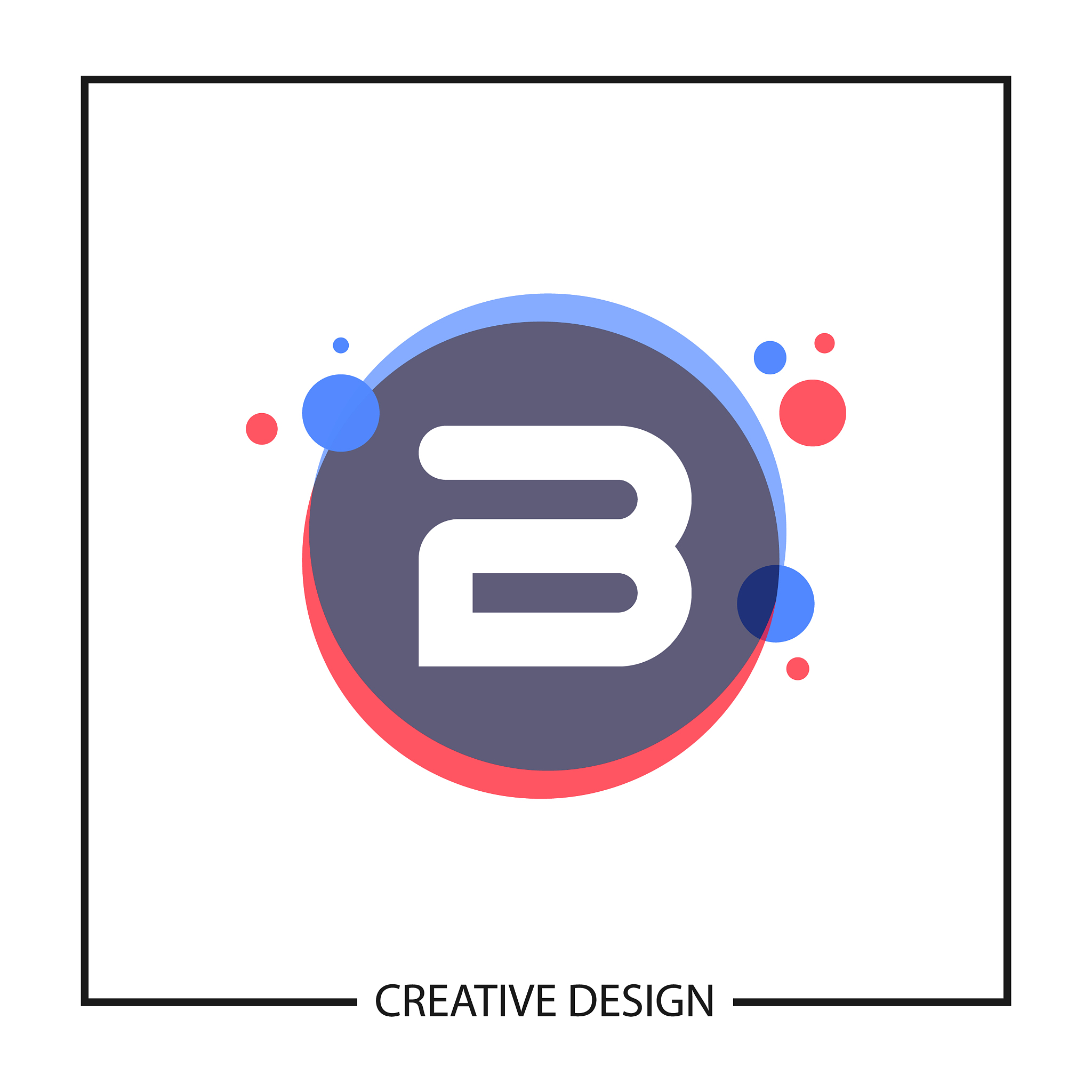 initial letter b logo template design