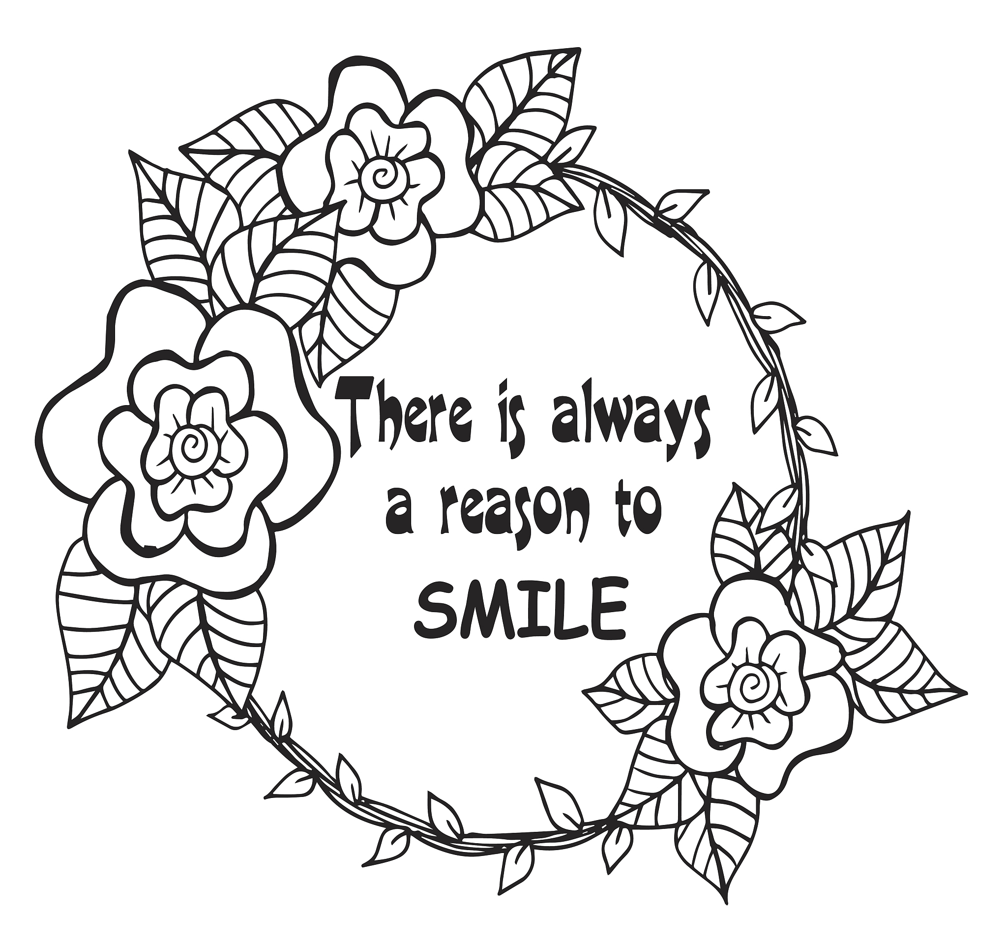 motivational quote on frame flowers background - illustration qu