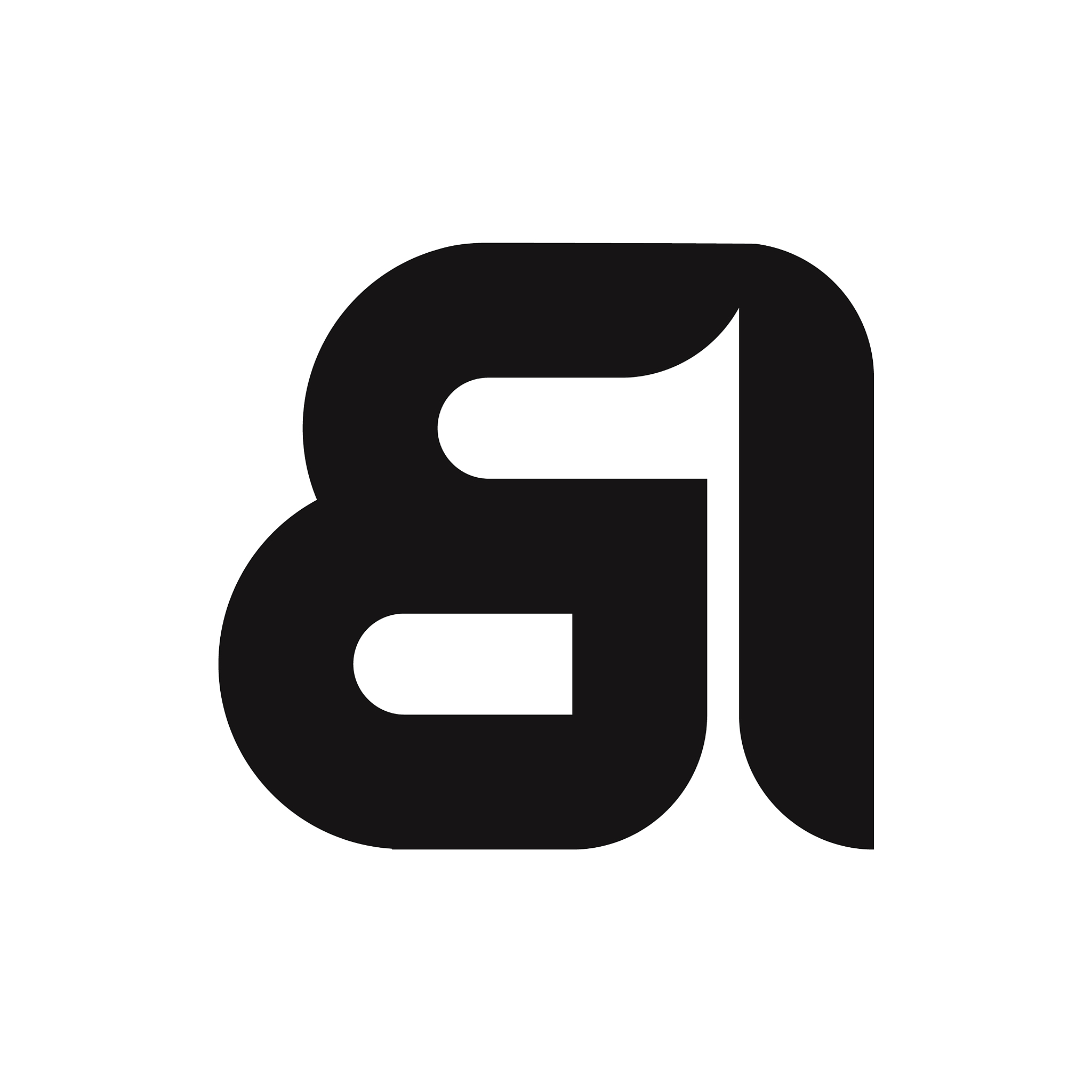 bi letter logo design with simple style
