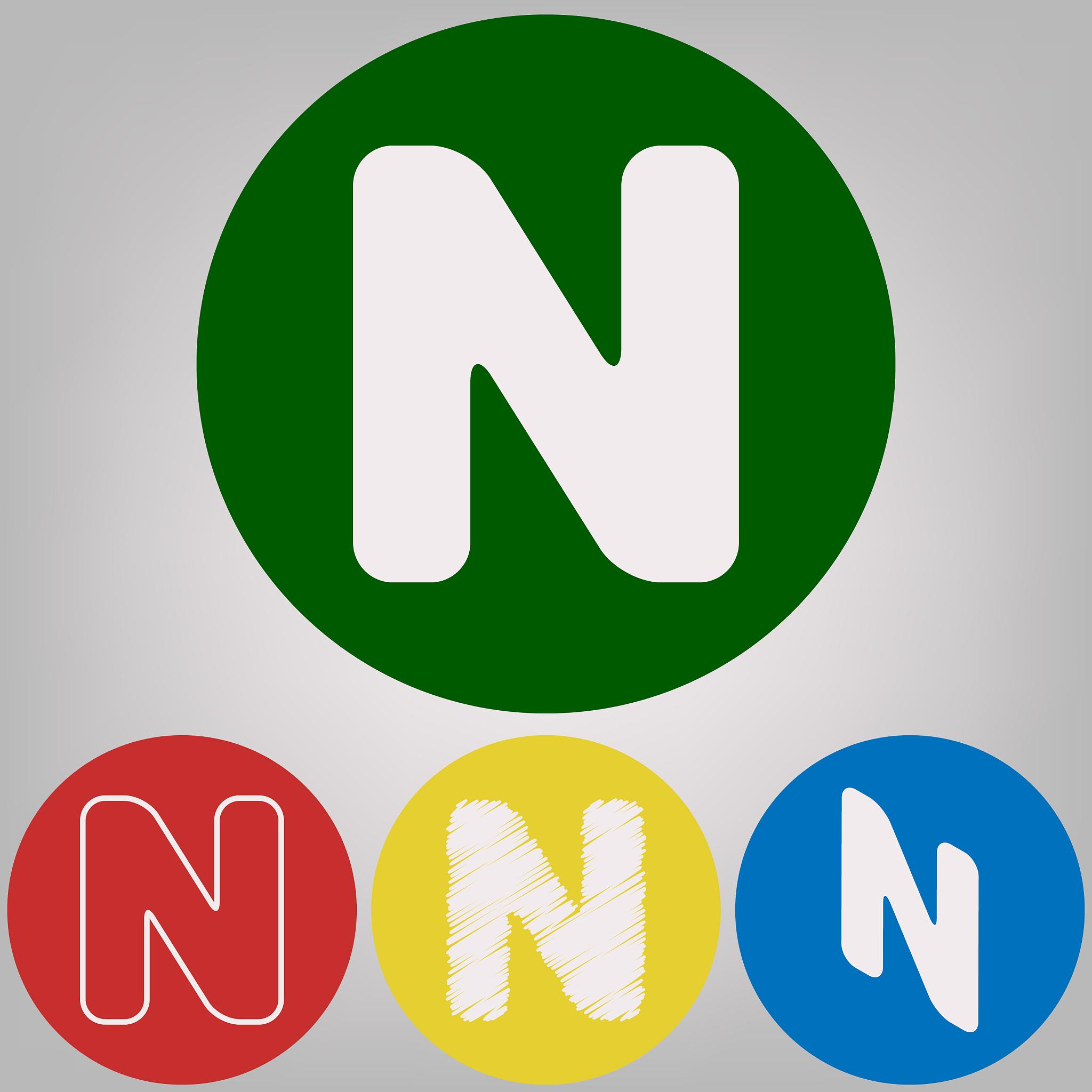 letter n sign design template element 4