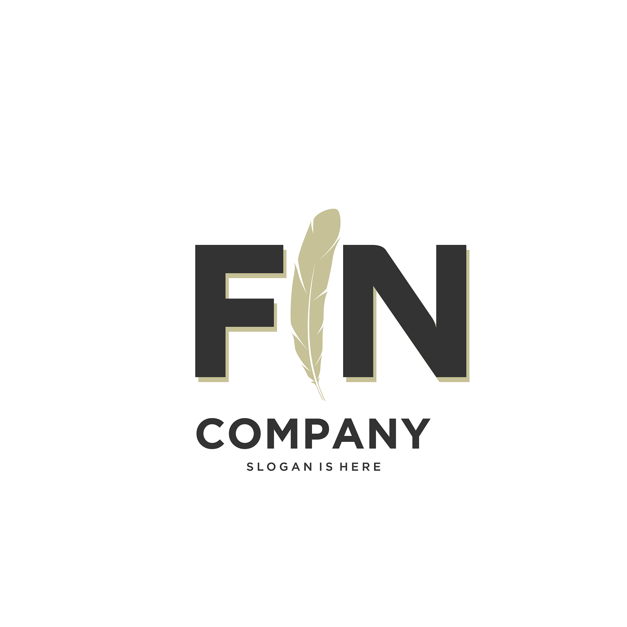 initial fn letter unique attractive creative