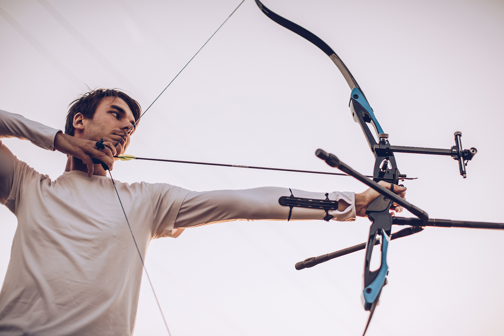 guy training archery