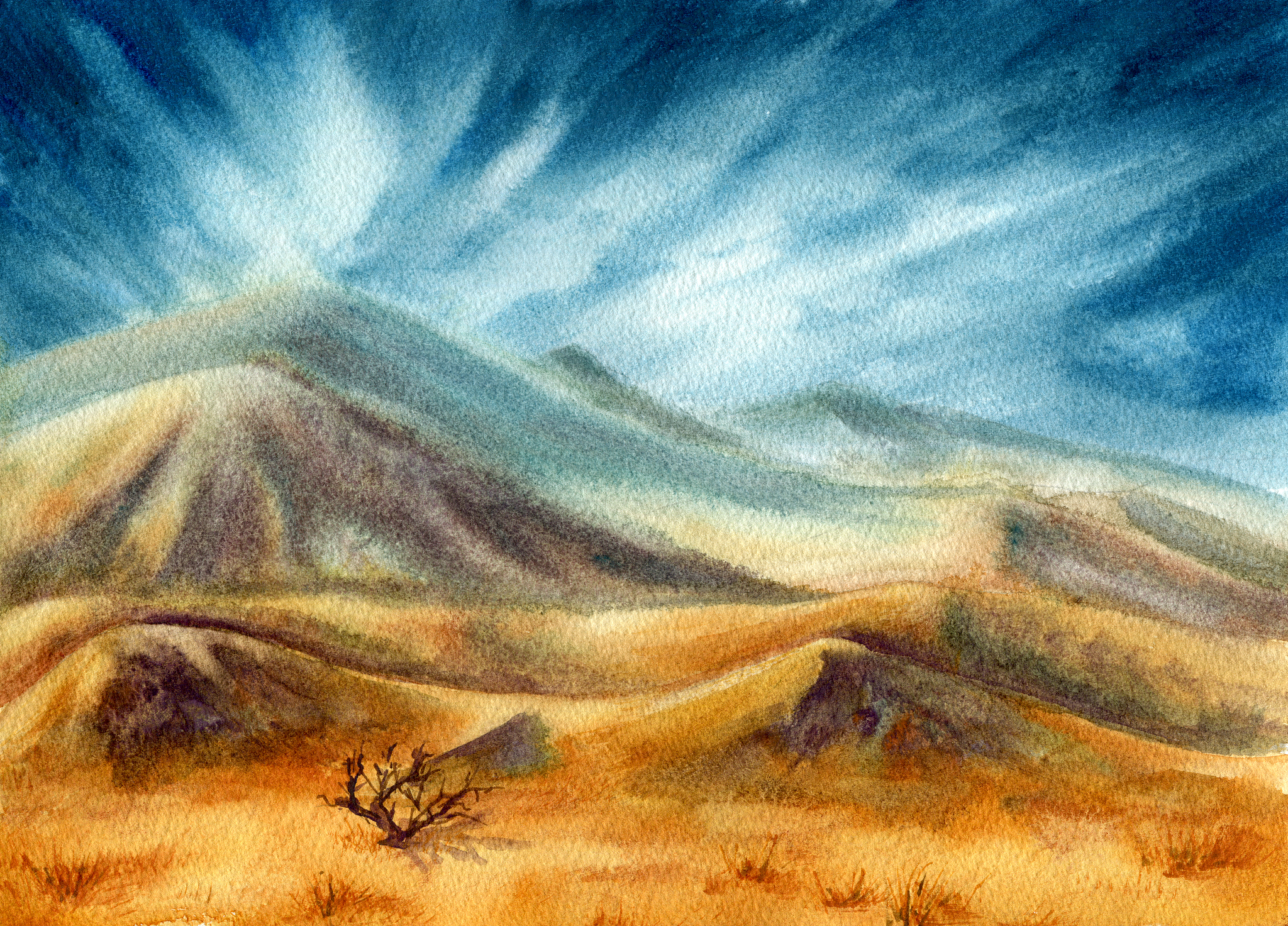 Black and White in Heavy-Color Landscape Painting: Depth, Rhythm, and Mood