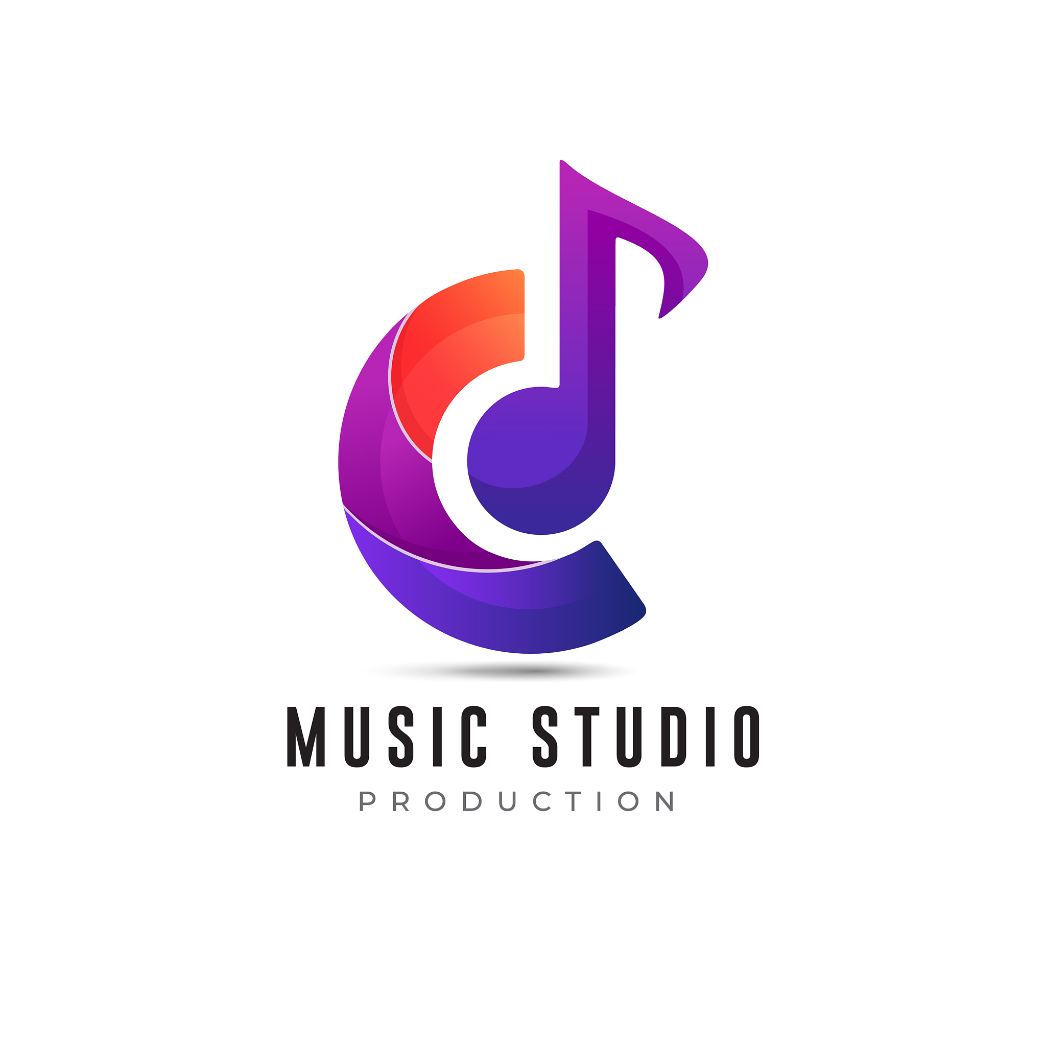 music studio logo design colorfull