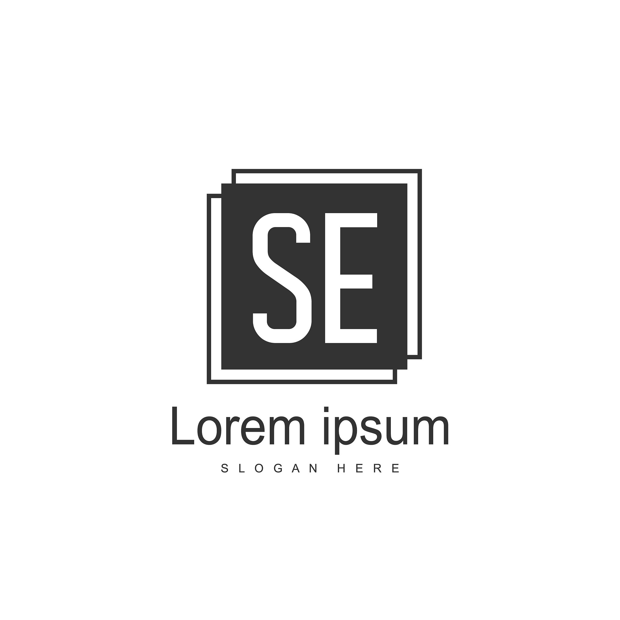 se letter logo design initial se logo template