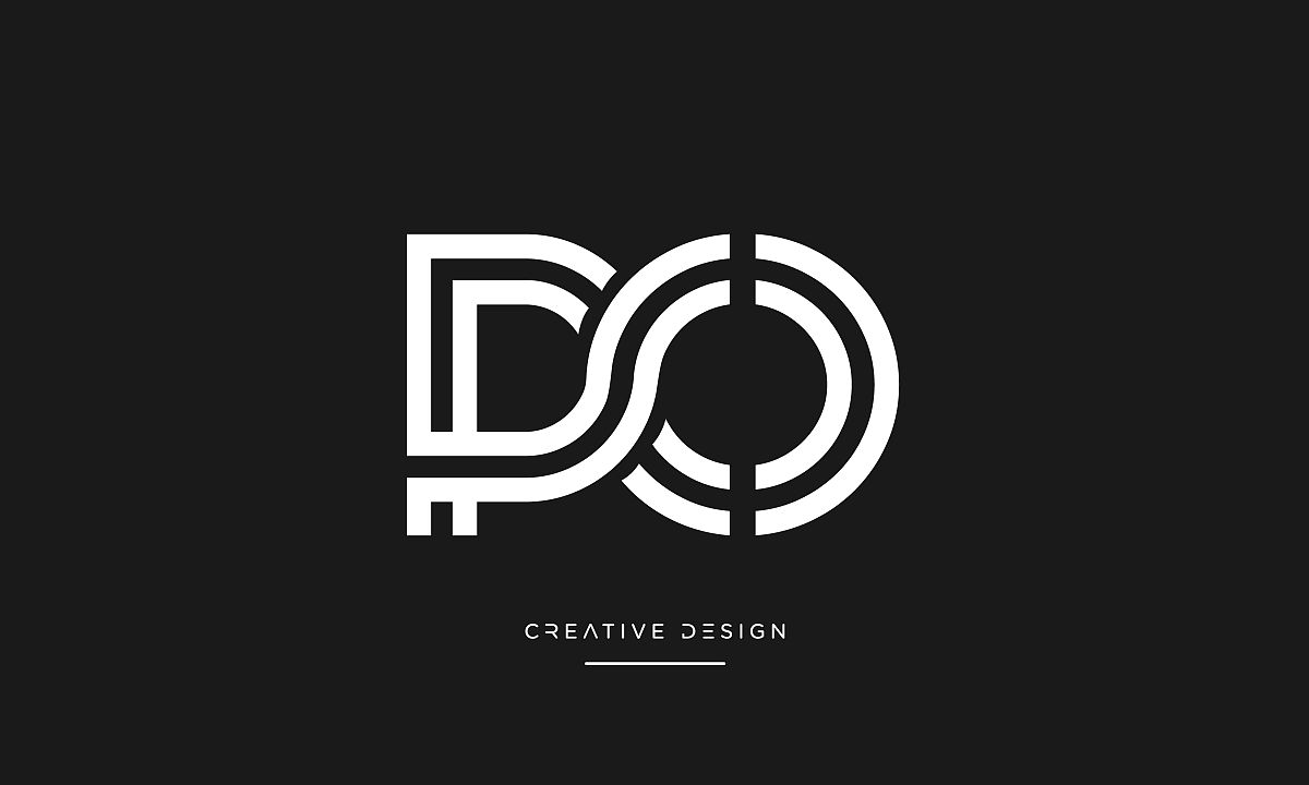 po, op字母字母抽象图标标志组合