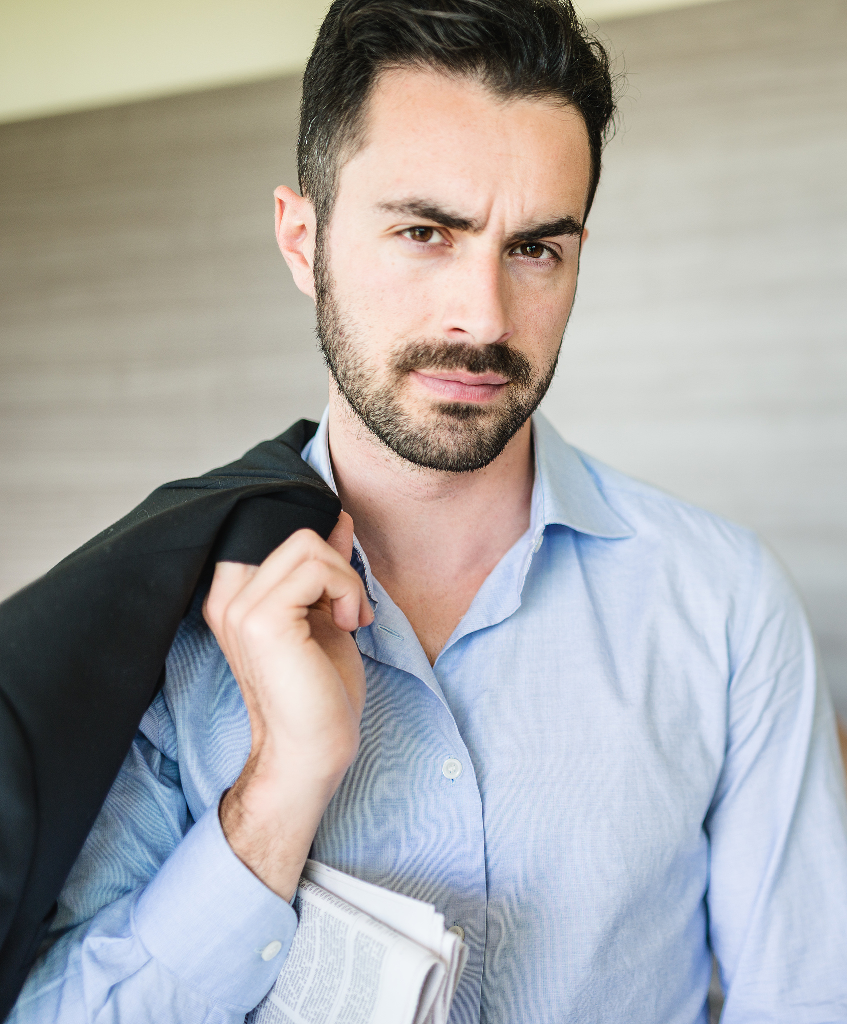 serious businessman with the jacket